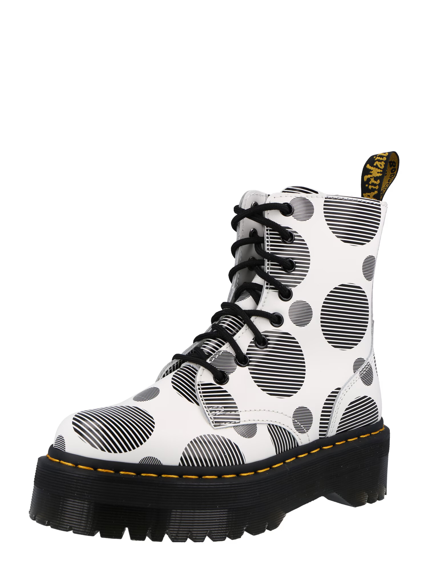 Dr. Martens Gležnarji z vezalkami 'Jadon' bela / črna - Pepit.si