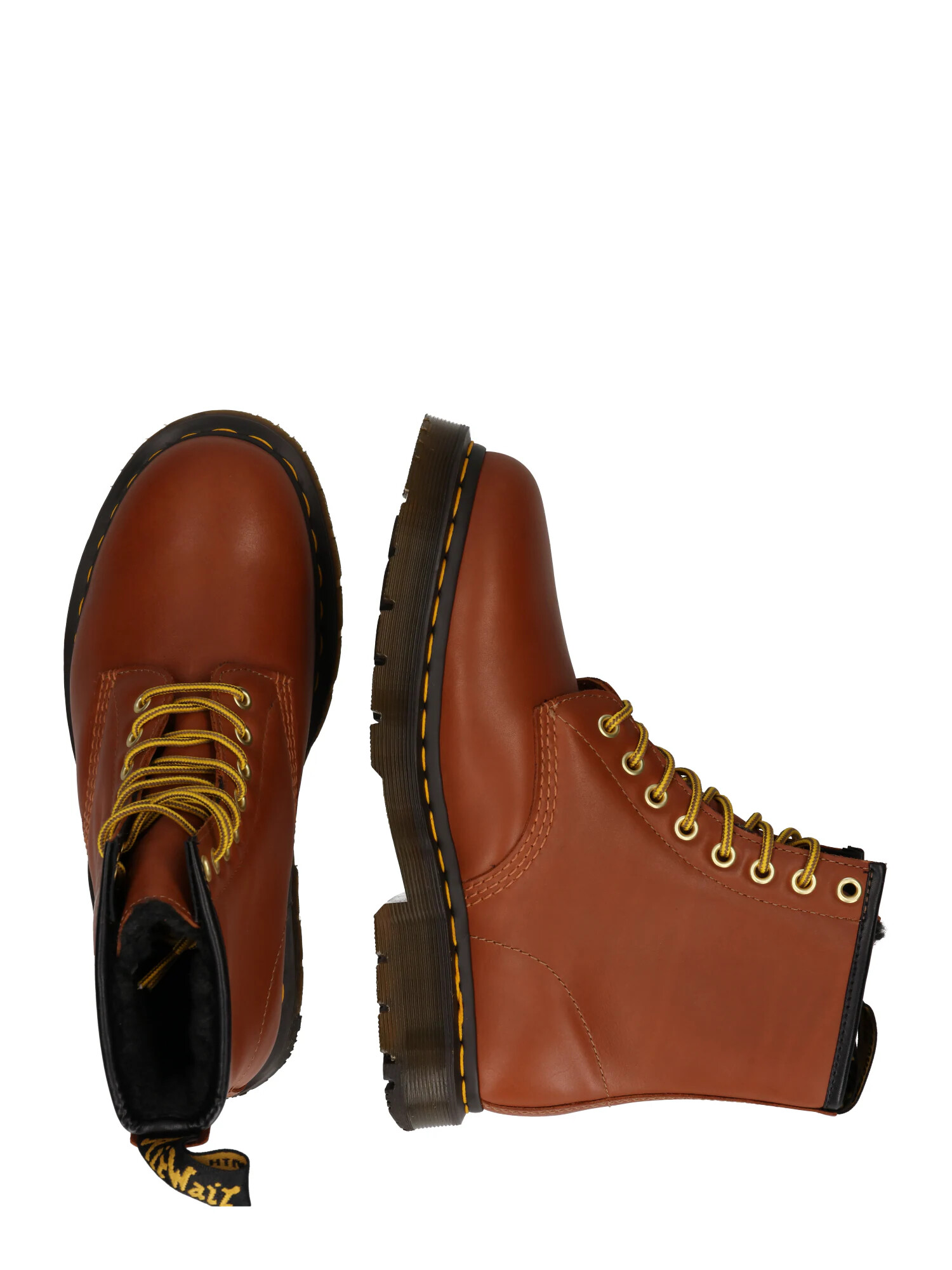 Dr. Martens Gležnarji z vezalkami karamel - Pepit.si