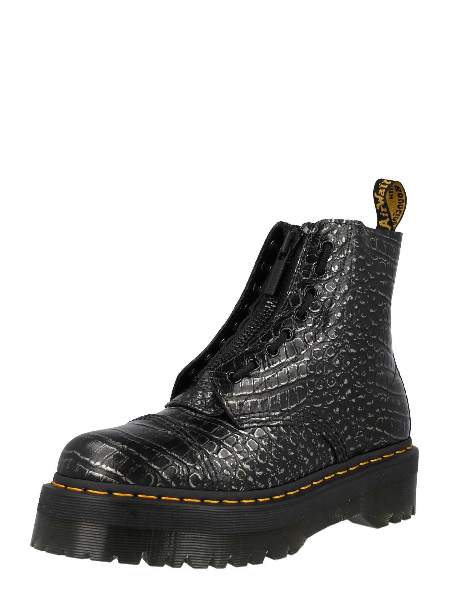 Dr. Martens Gležnarji z vezalkami 'Sinclair' črna / srebrna - Pepit.si