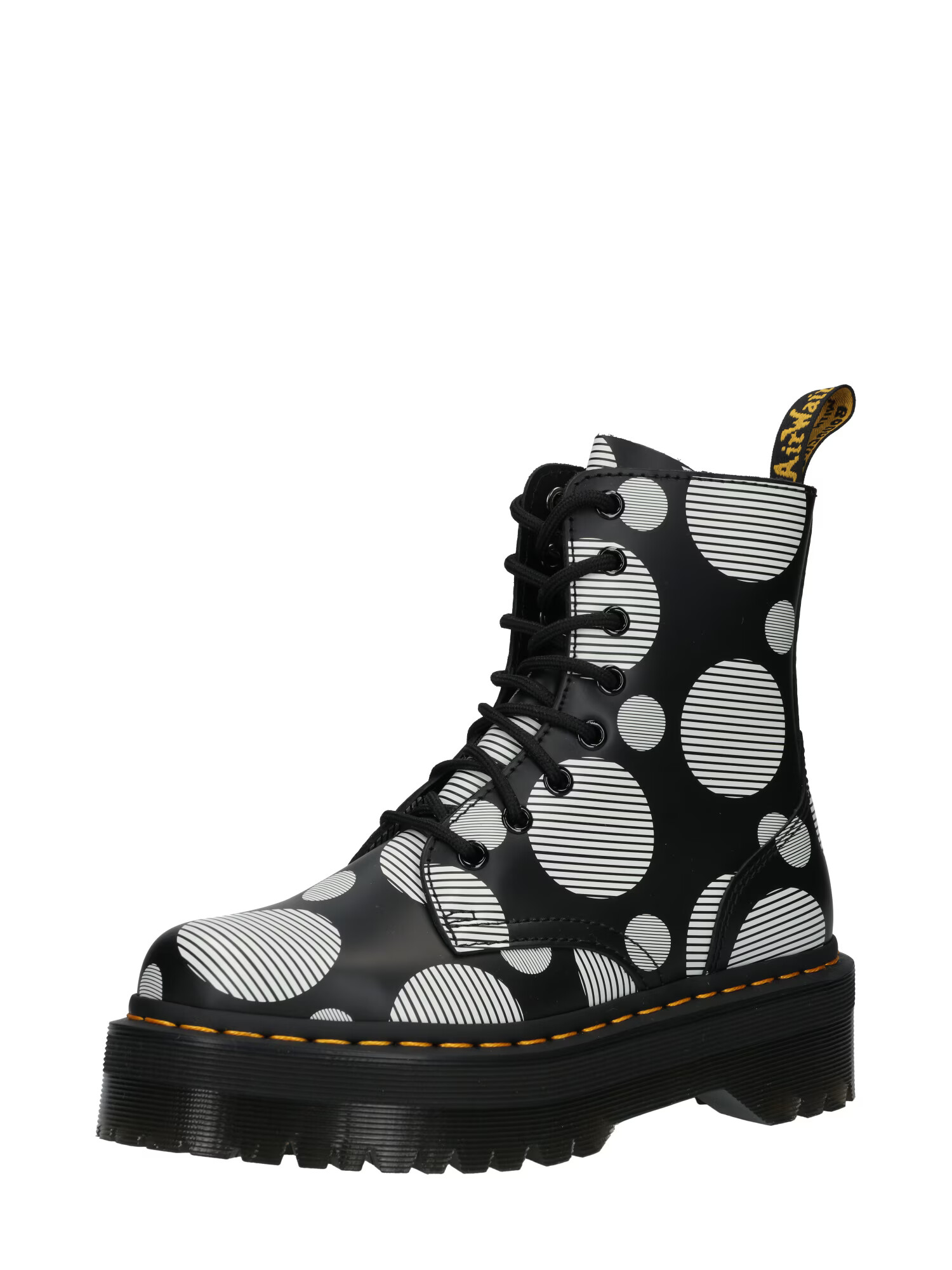 Dr. Martens Gležnarji z vezalkami 'Jadon' črna / bela - Pepit.si