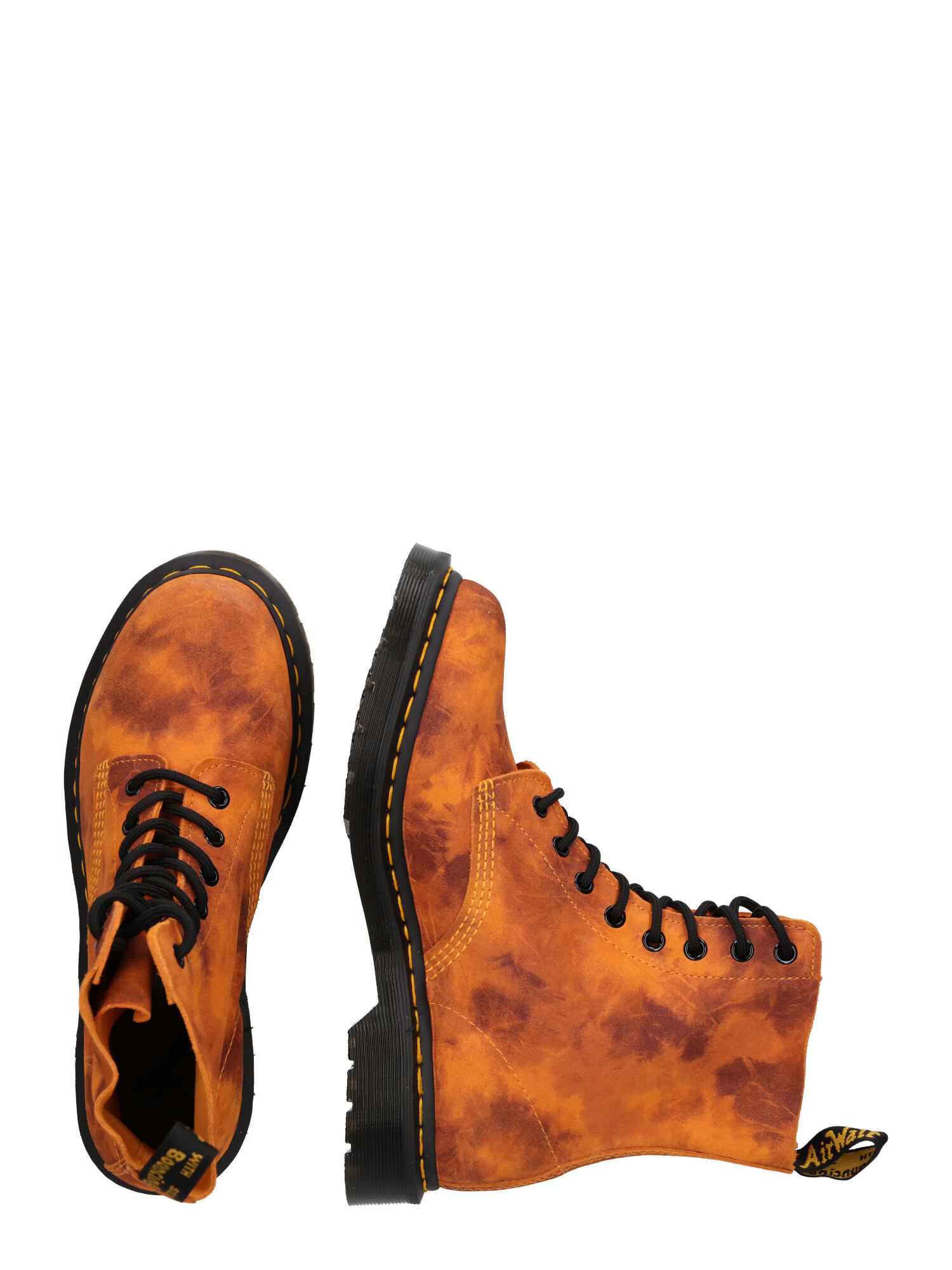 Dr. Martens Gležnarji z vezalkami 'Pascal' rjava / oranžna / črna - Pepit.si