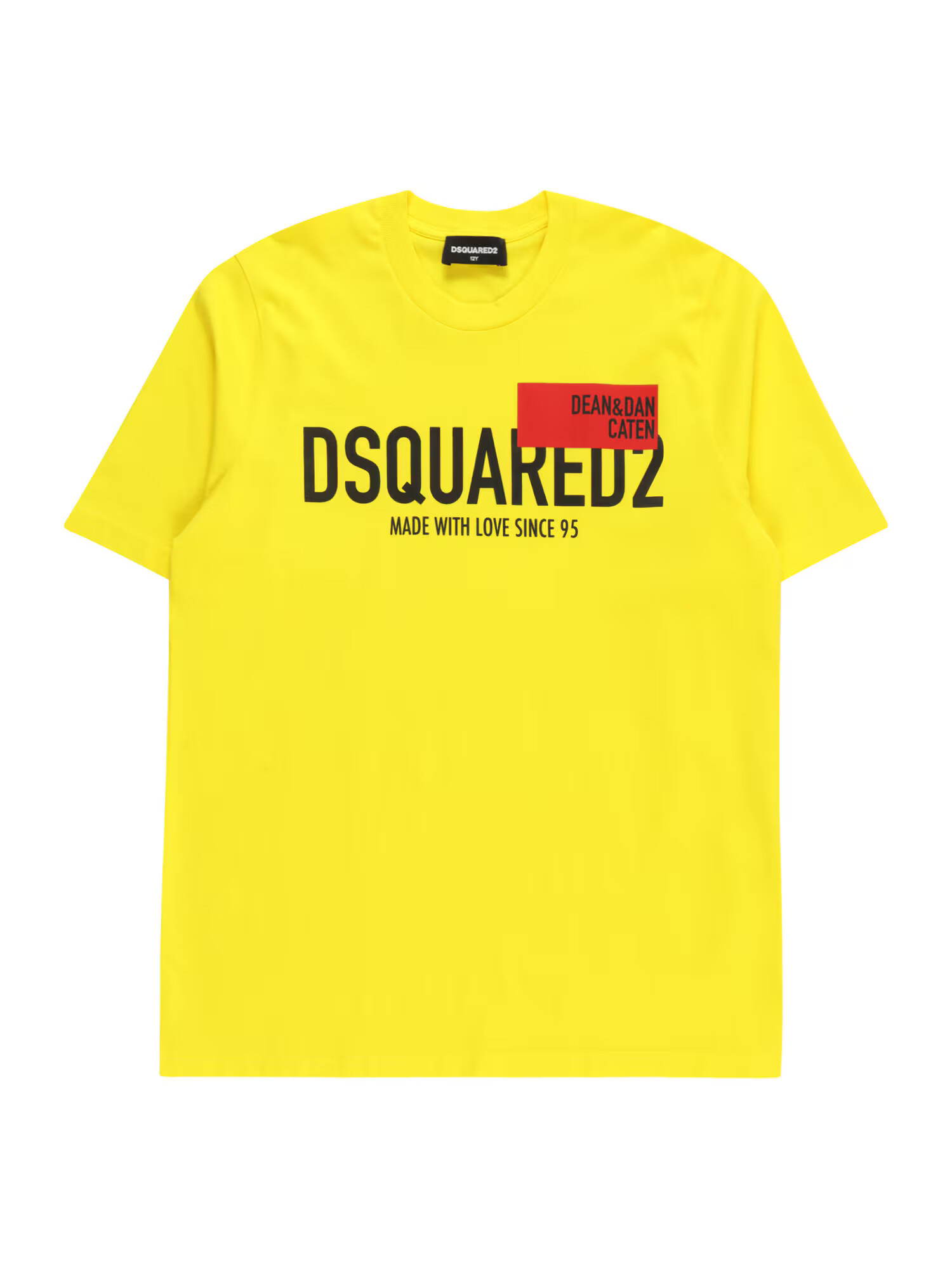 DSQUARED2 Majica rumena / temno rdeča / črna - Pepit.si