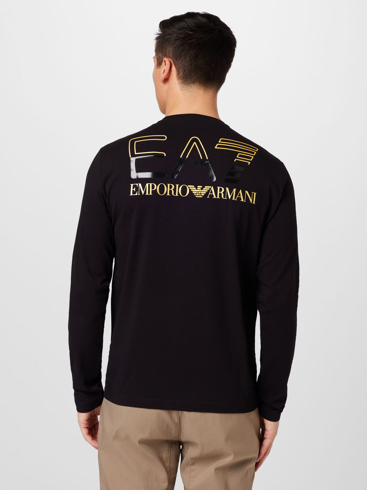 EA7 Emporio Armani Majica zlato-rumena / črna - Pepit.si