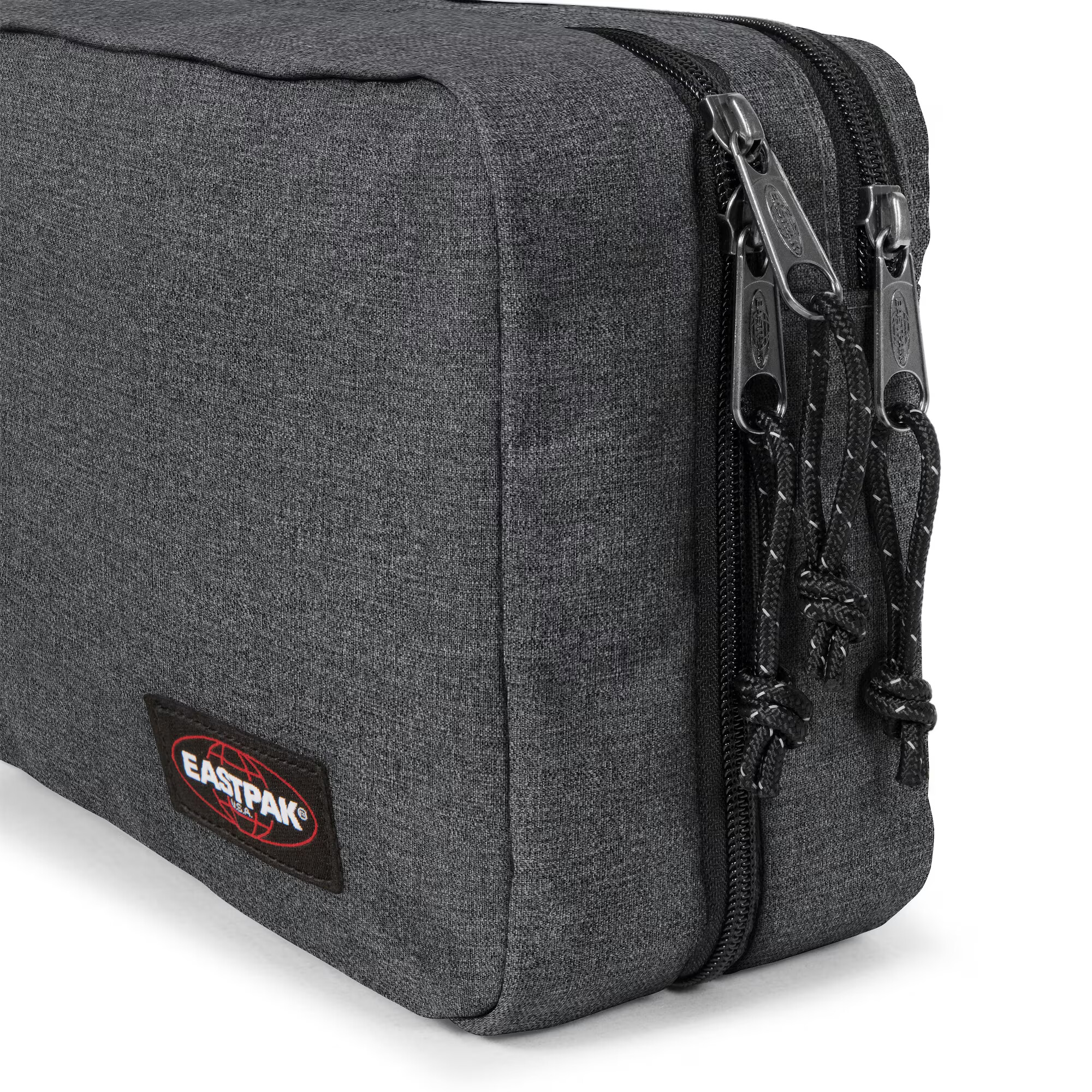 EASTPAK Toaletna torbica 'Mavis' pegasto siva / rdeča / črna / bela - Pepit.si