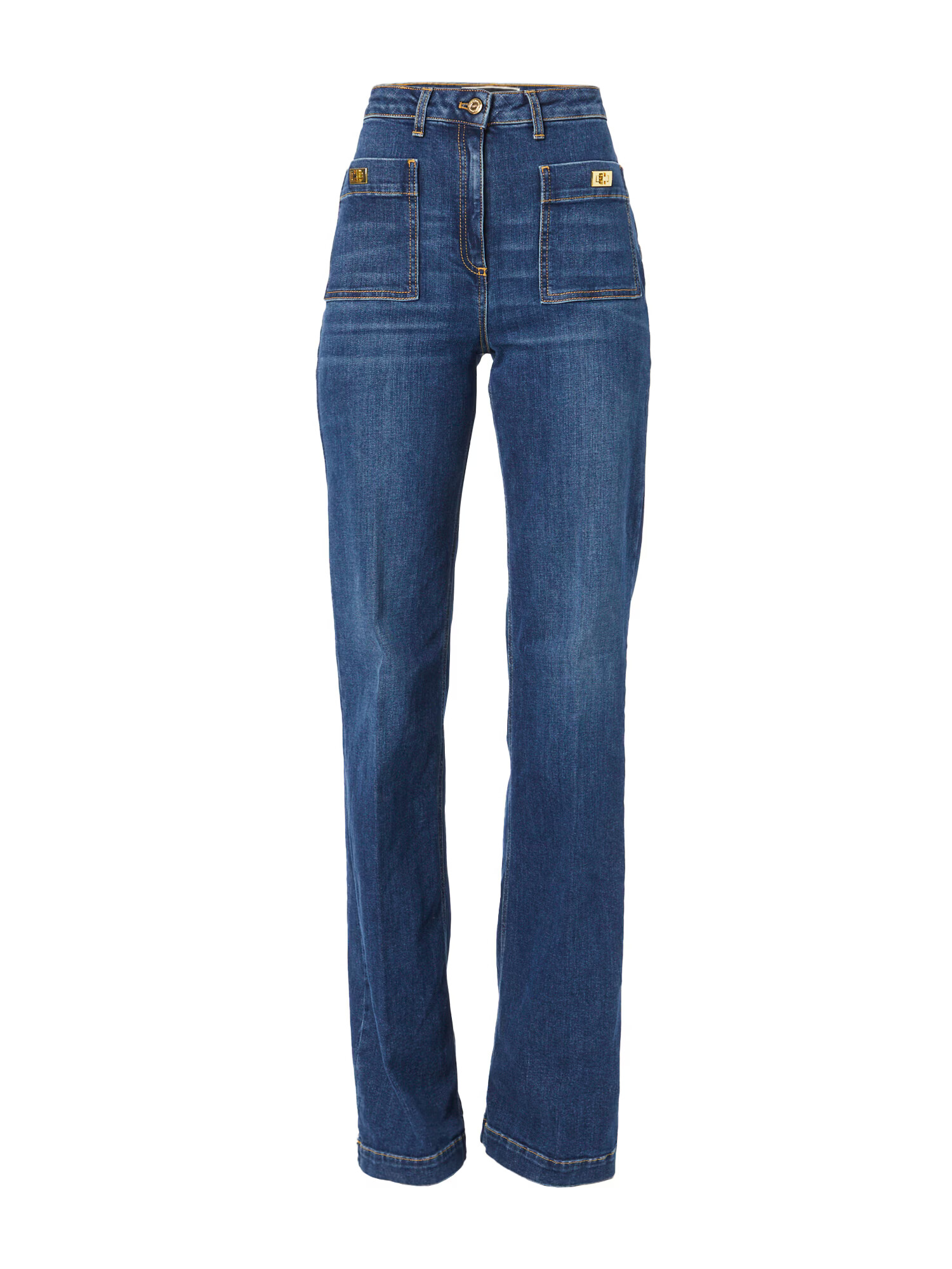 Elisabetta Franchi Kavbojke moder denim - Pepit.si