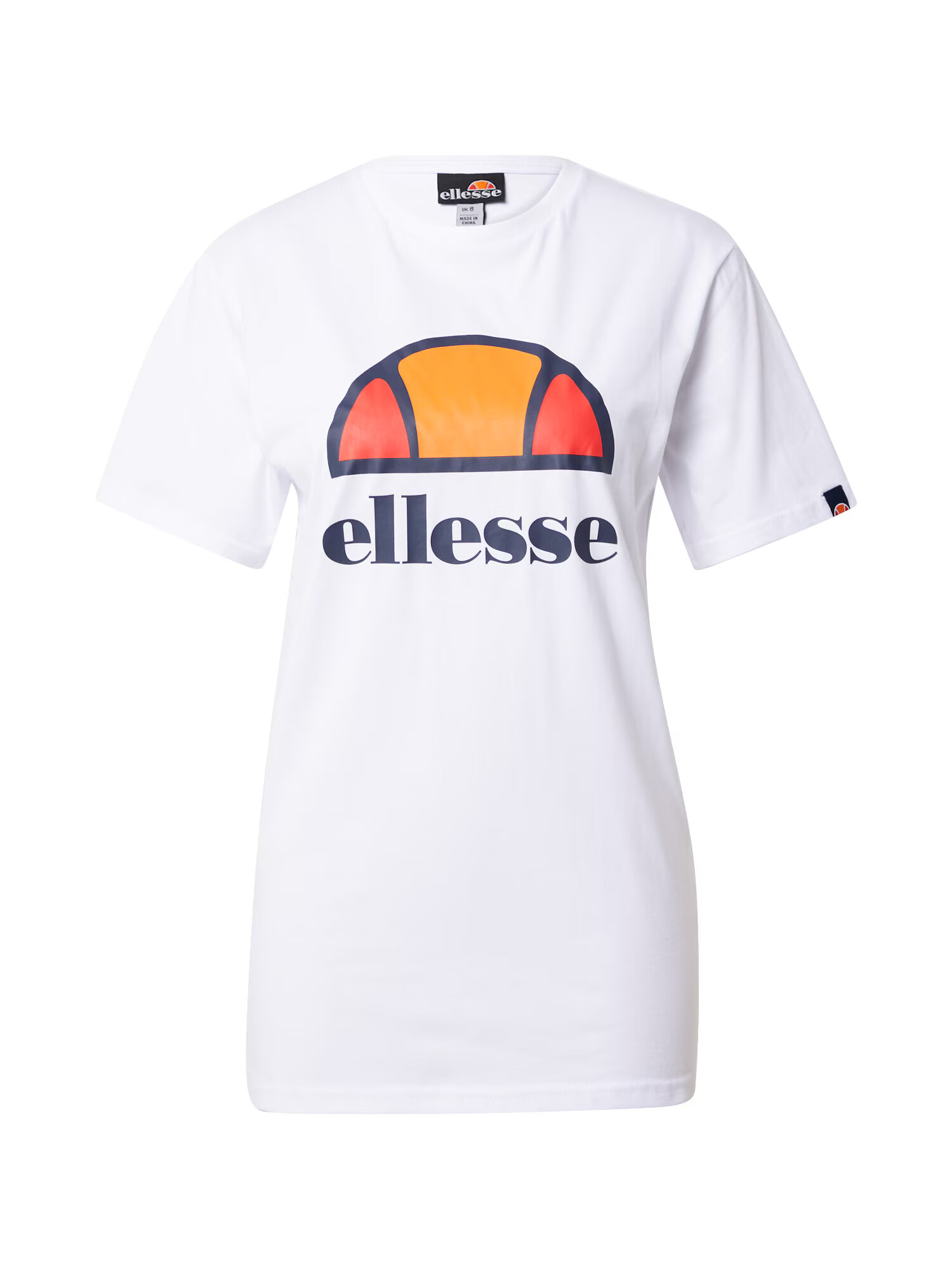 ELLESSE Funkcionalna majica 'Arieth' off-bela / temno modra / oranžno rdeča / zlato-rumena - Pepit.si