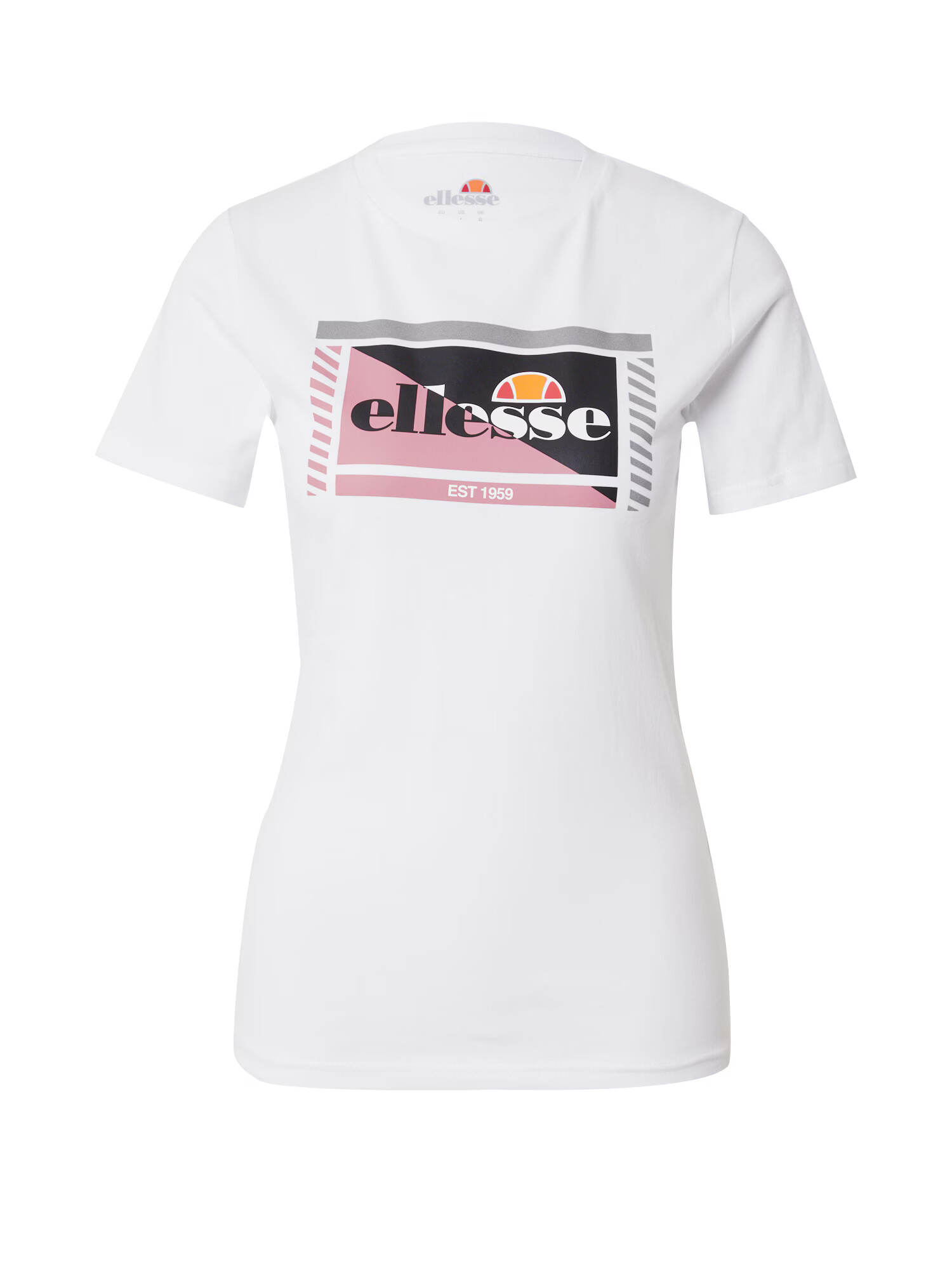 ELLESSE Funkcionalna majica 'Ruby' siva / roza / črna / bela - Pepit.si