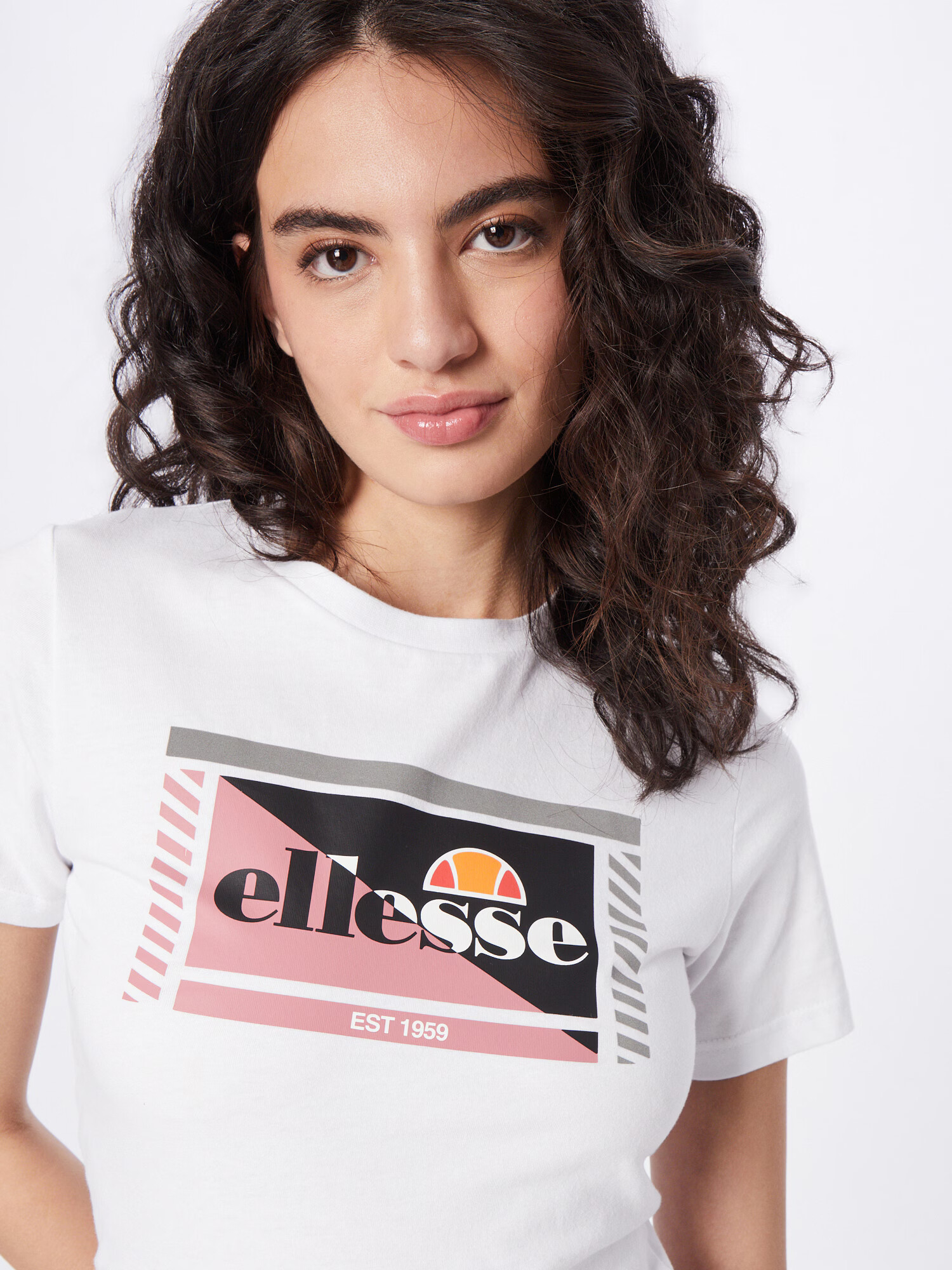 ELLESSE Funkcionalna majica 'Ruby' siva / roza / črna / bela - Pepit.si