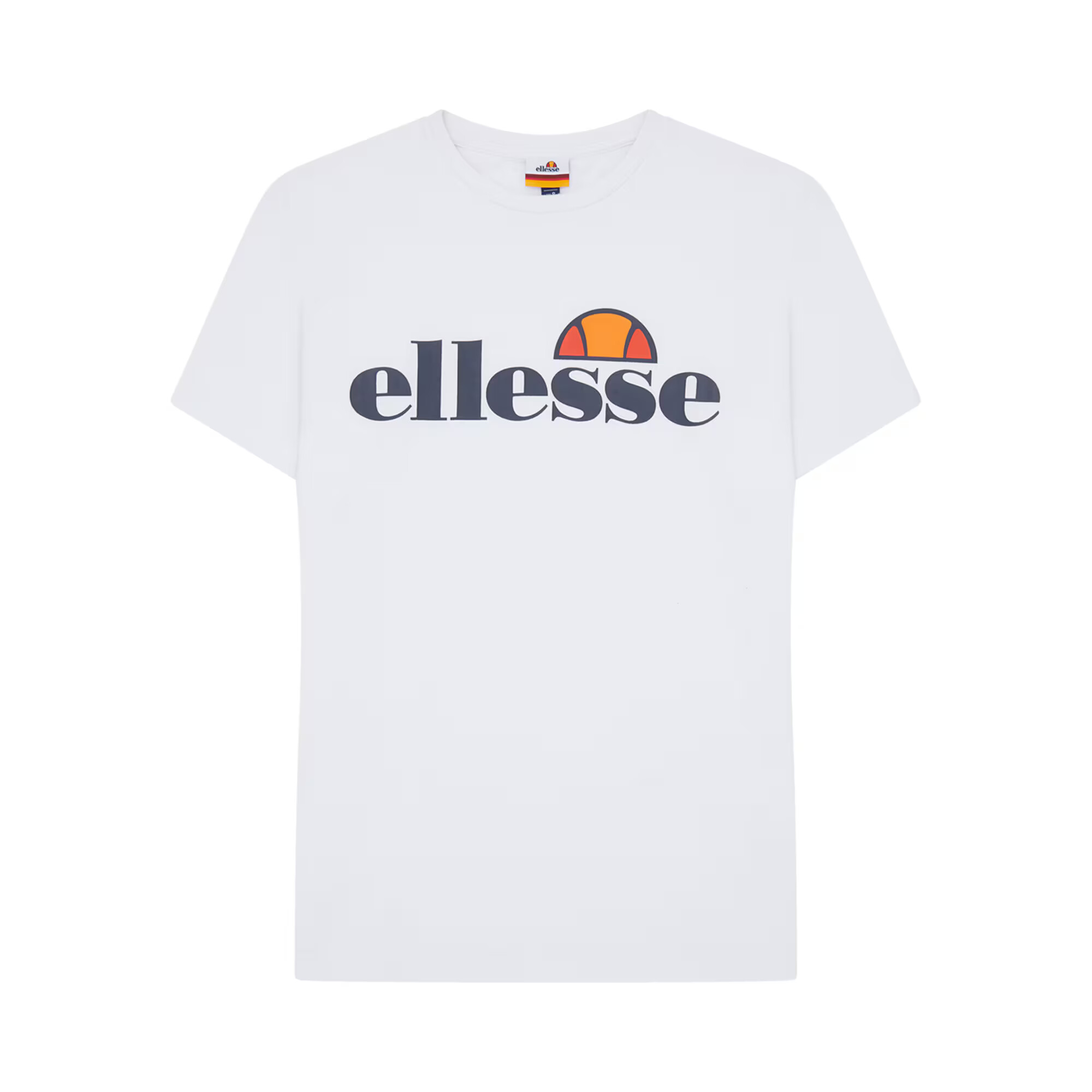 ELLESSE Majica 'Albany' bela / mornarska / oranžna / rdeča - Pepit.si