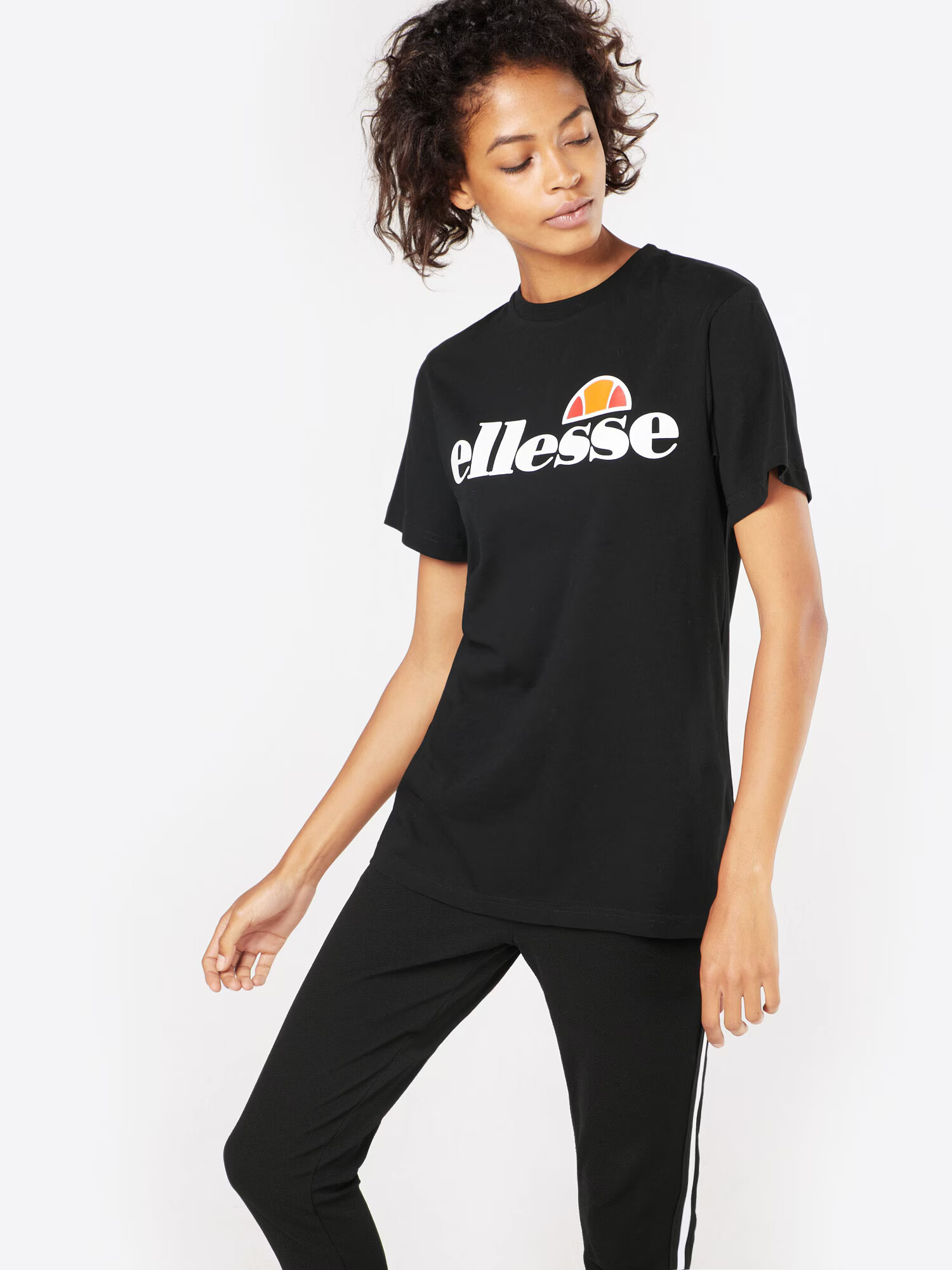 ELLESSE Majica 'Albany' oranžna / melona / črna / bela - Pepit.si