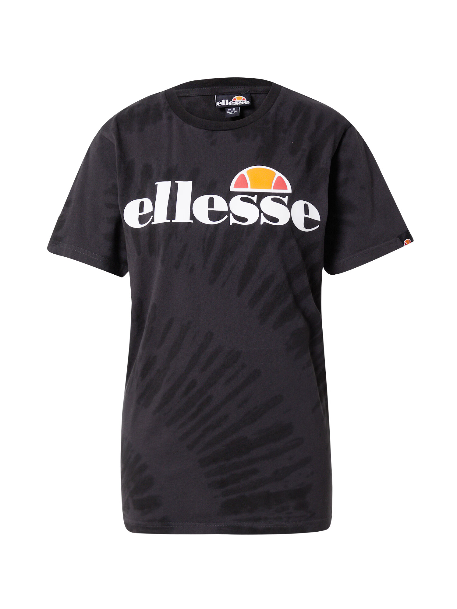 ELLESSE Majica 'Albany' črna / bela / oranžna - Pepit.si