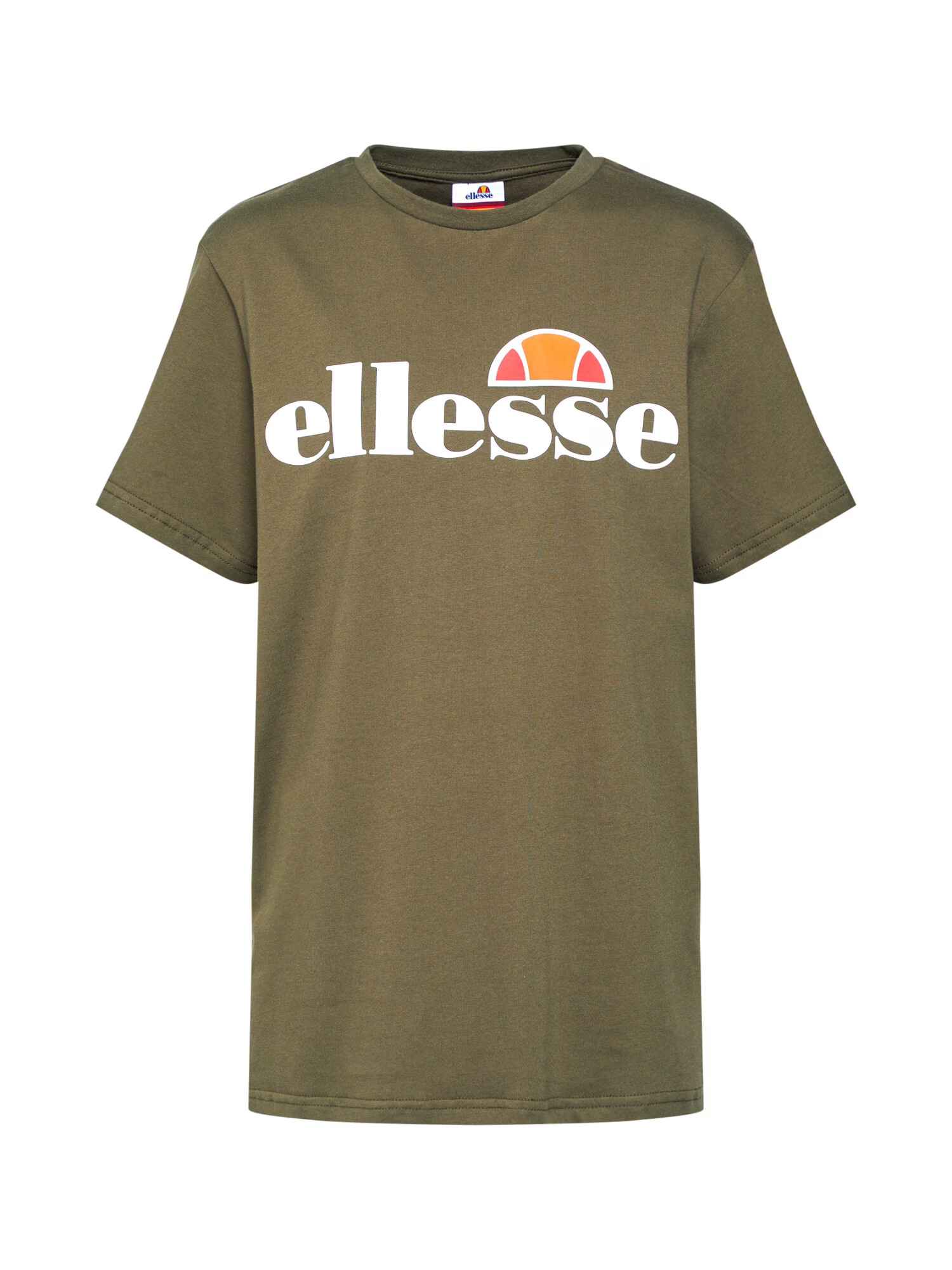 ELLESSE Majica 'Albany' kaki / bela / melona / oranžna - Pepit.si