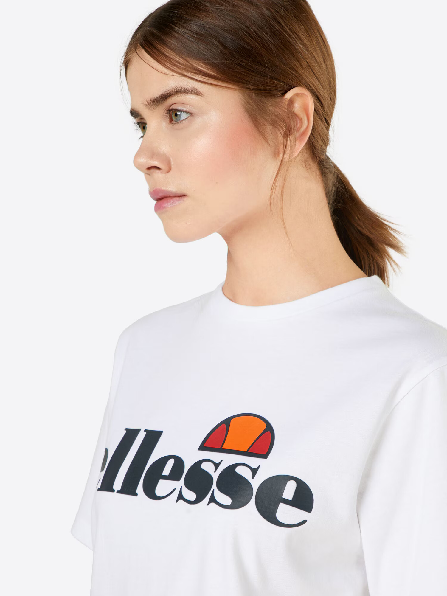 ELLESSE Majica 'Albany' oranžna / rdeča / črna / bela - Pepit.si