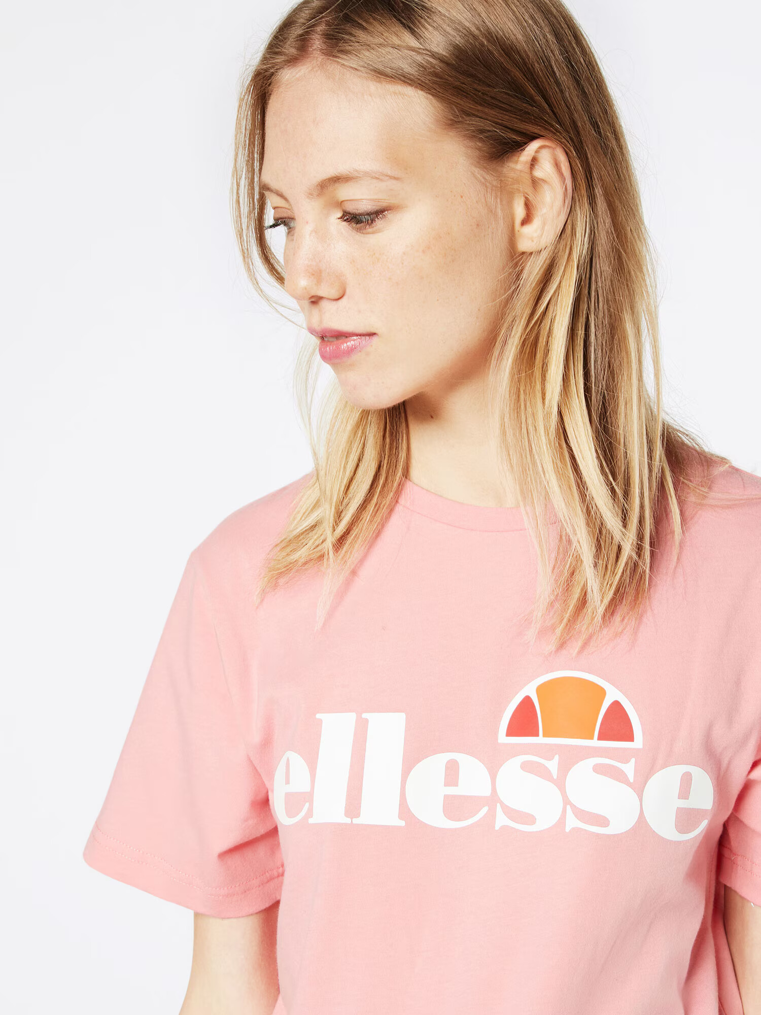 ELLESSE Majica 'Albany' oranžna / roza / rdeča / bela - Pepit.si