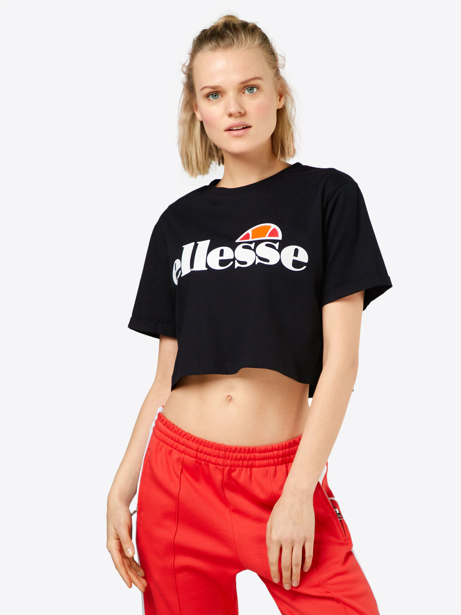 ELLESSE Majica 'Alberta' oranžna / rdeča / črna / bela - Pepit.si