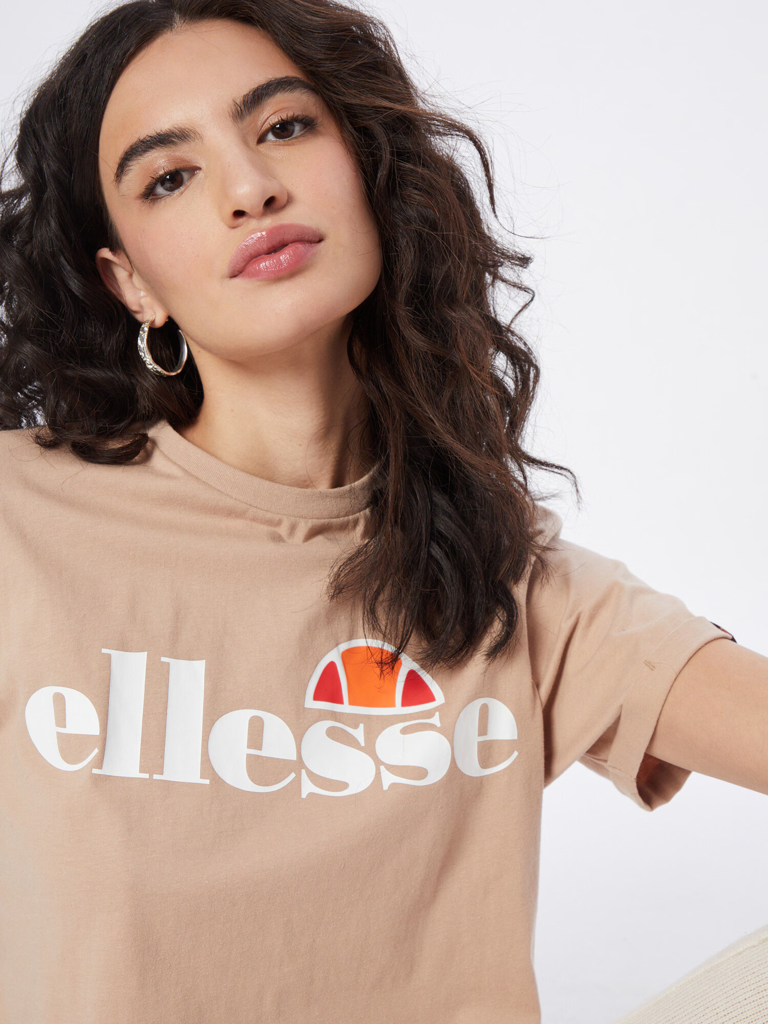 ELLESSE Majica 'Alberta' svetlo rjava / oranžna / rdeča / bela - Pepit.si