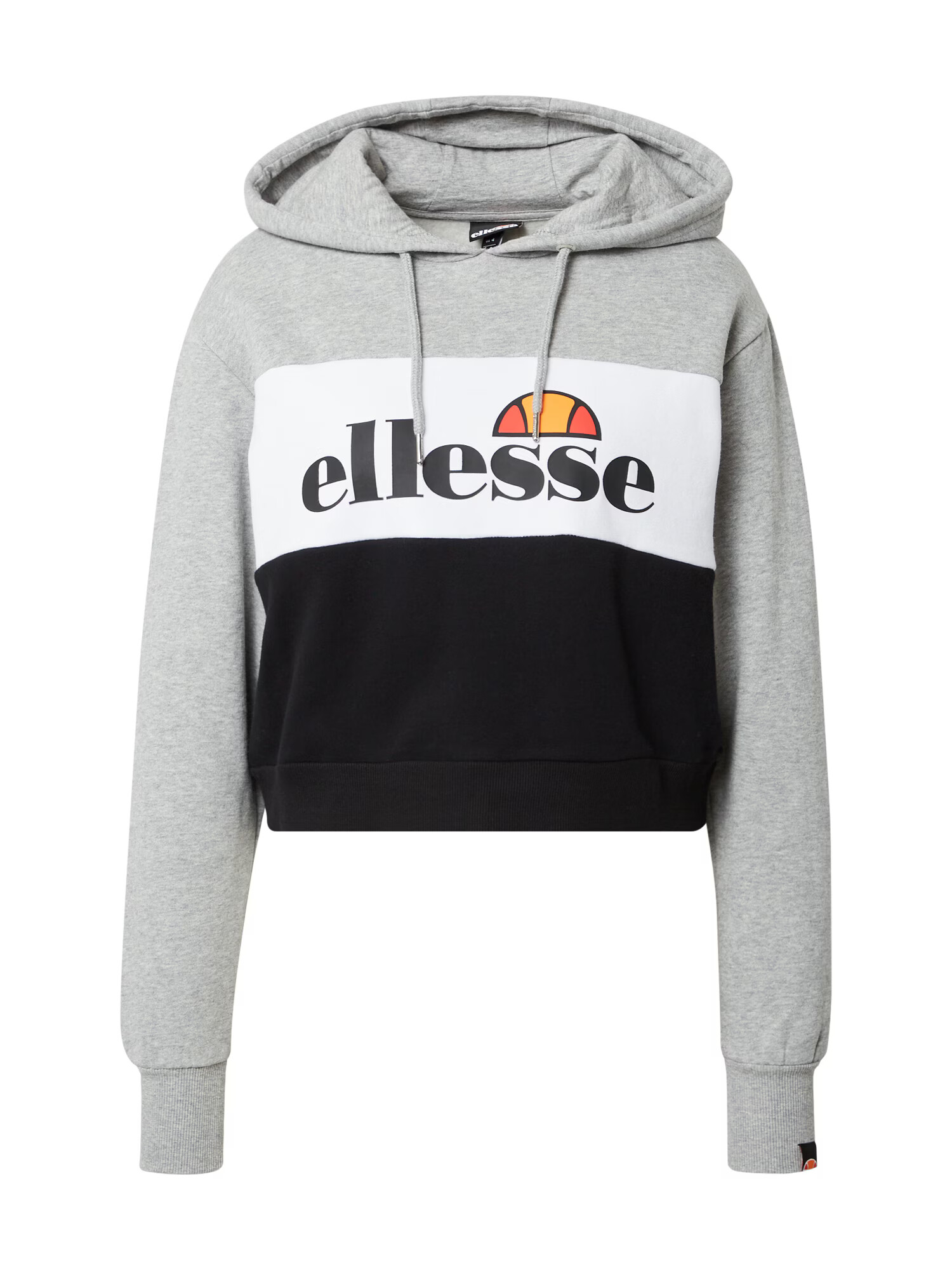 ELLESSE Majica 'Allesandro' pegasto siva / črna / bela / oranžna / rdeča - Pepit.si