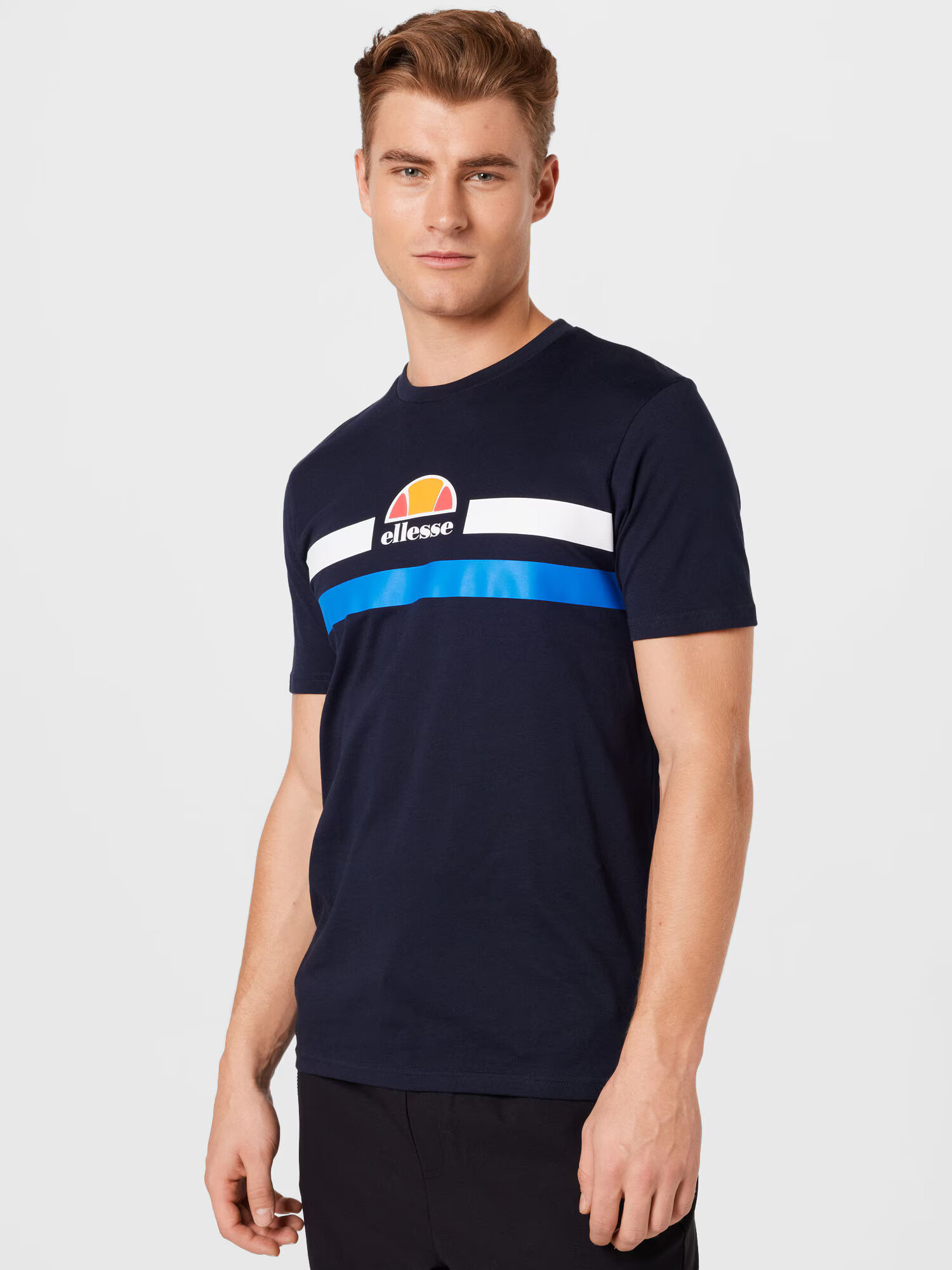 ELLESSE Majica 'Aprel' modra / mornarska / oranžna / korala / bela - Pepit.si