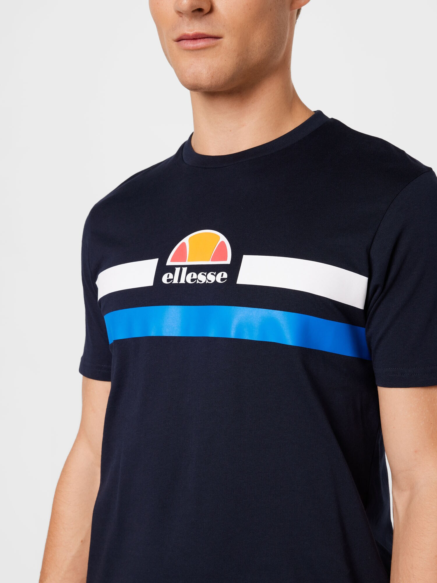 ELLESSE Majica 'Aprel' modra / mornarska / oranžna / korala / bela - Pepit.si