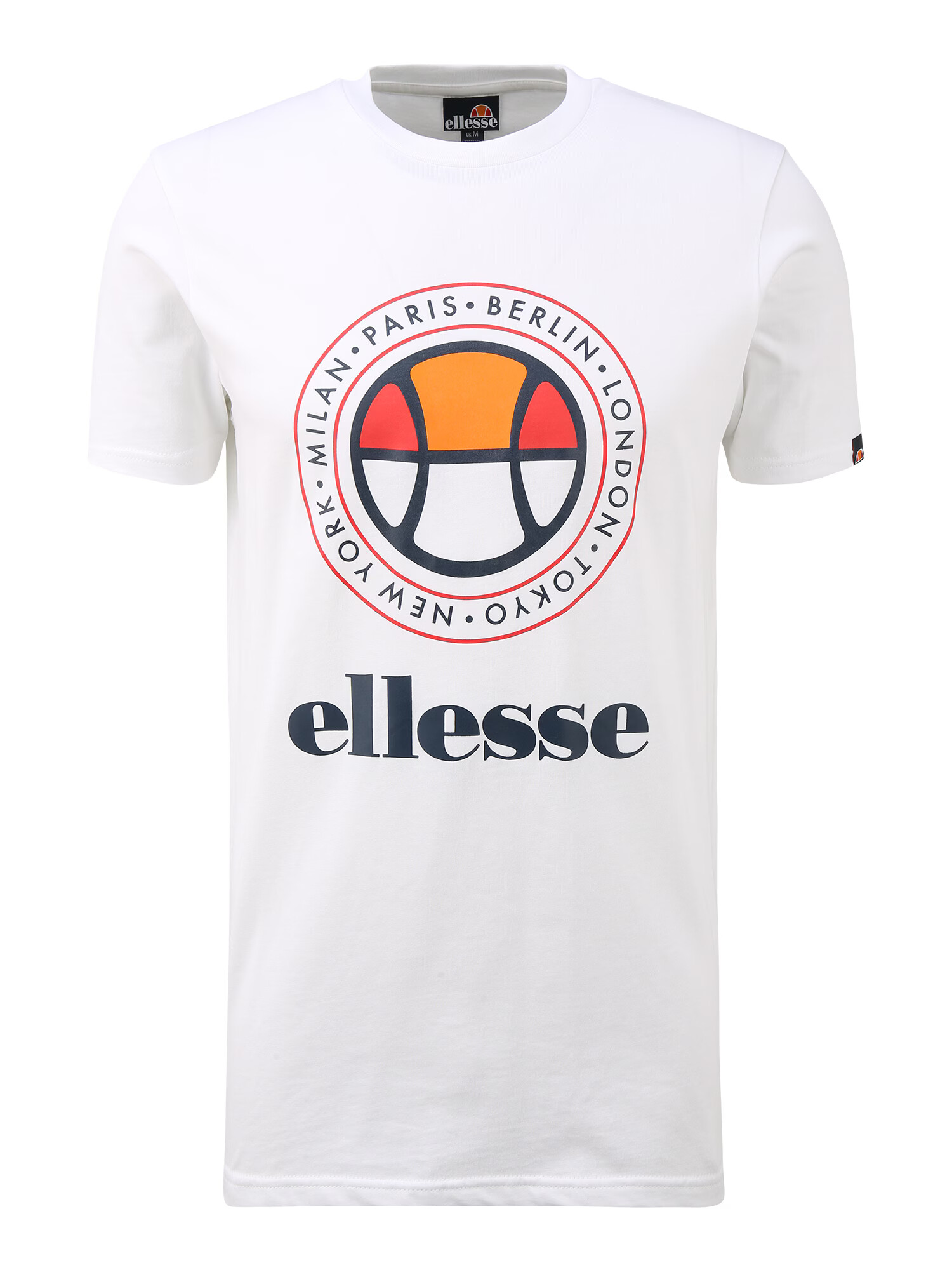 ELLESSE Majica bela / nočno modra / oranžna / rdeča - Pepit.si