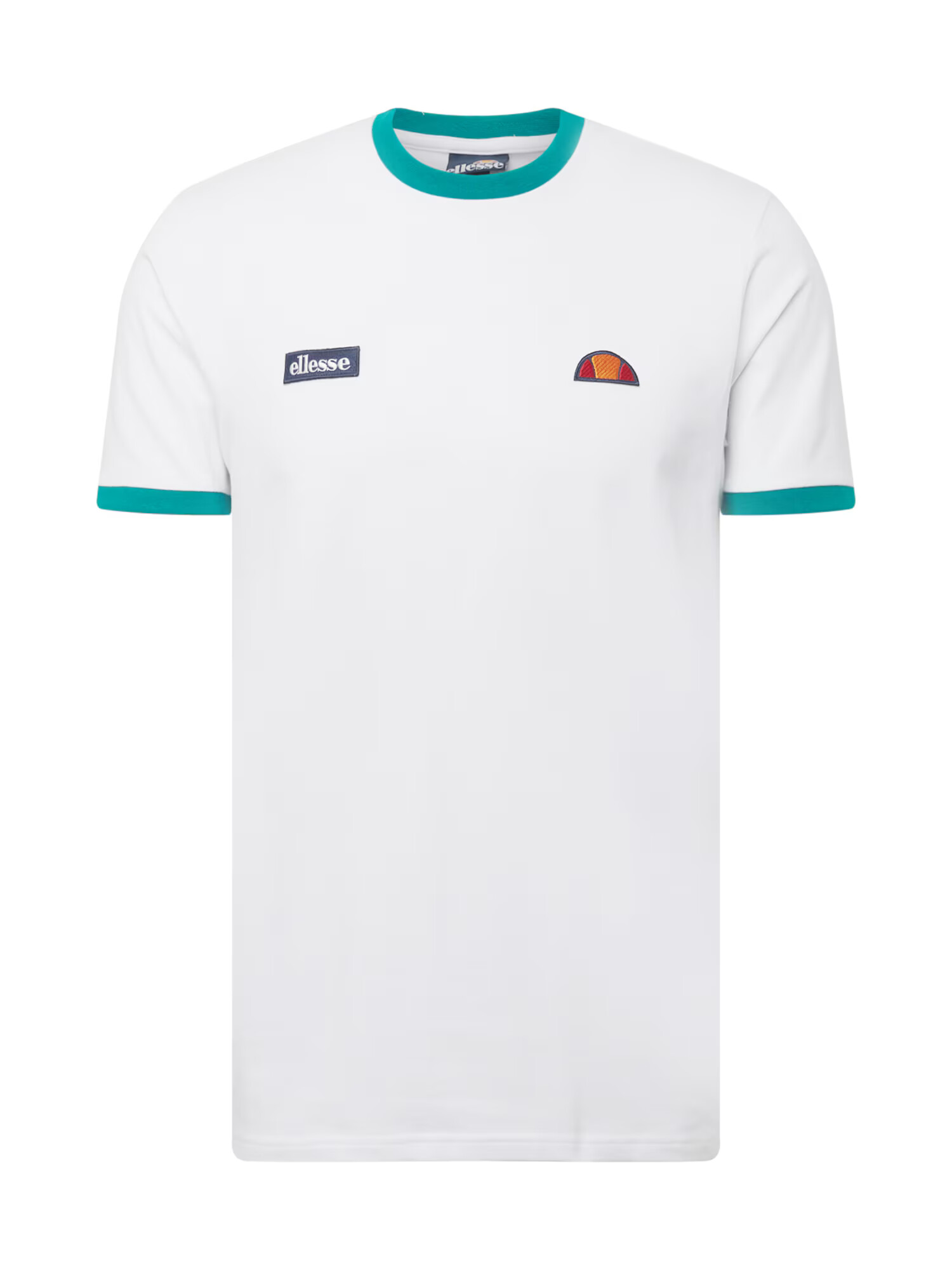 ELLESSE Majica bela / petrol - Pepit.si