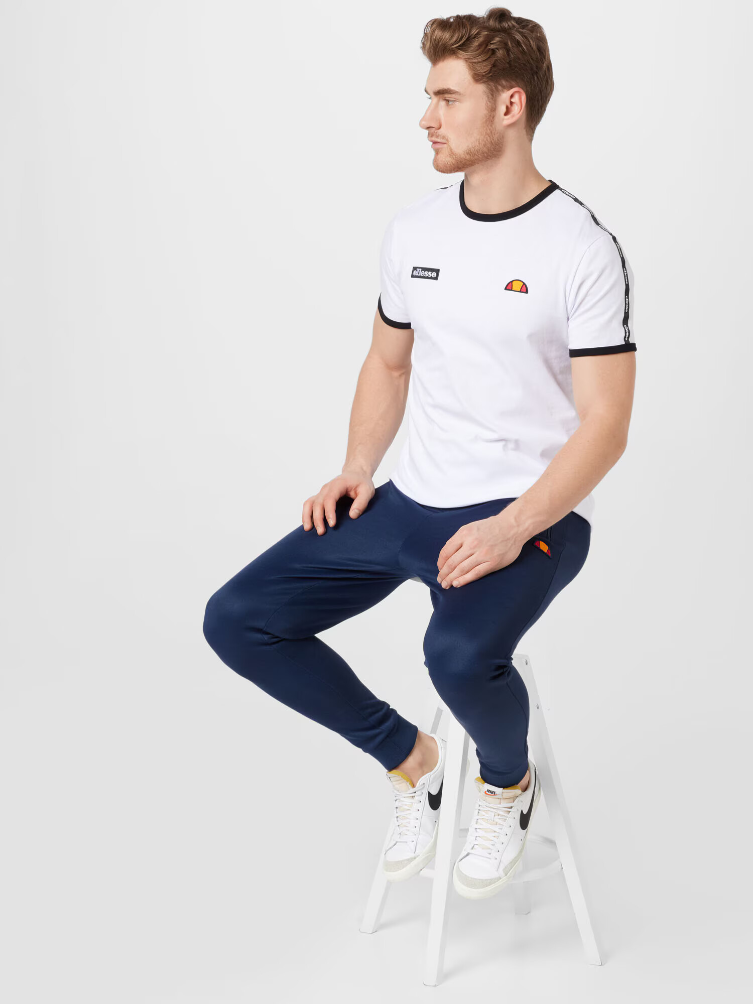 ELLESSE Majica 'Fedora' oranžna / rdeča / črna / bela - Pepit.si