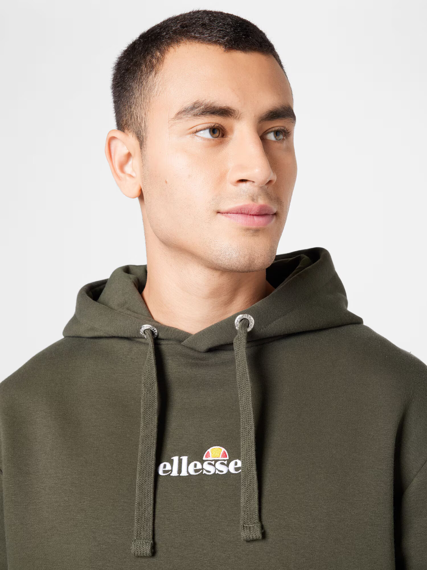 ELLESSE Majica 'Hyde' kaki / bela - Pepit.si