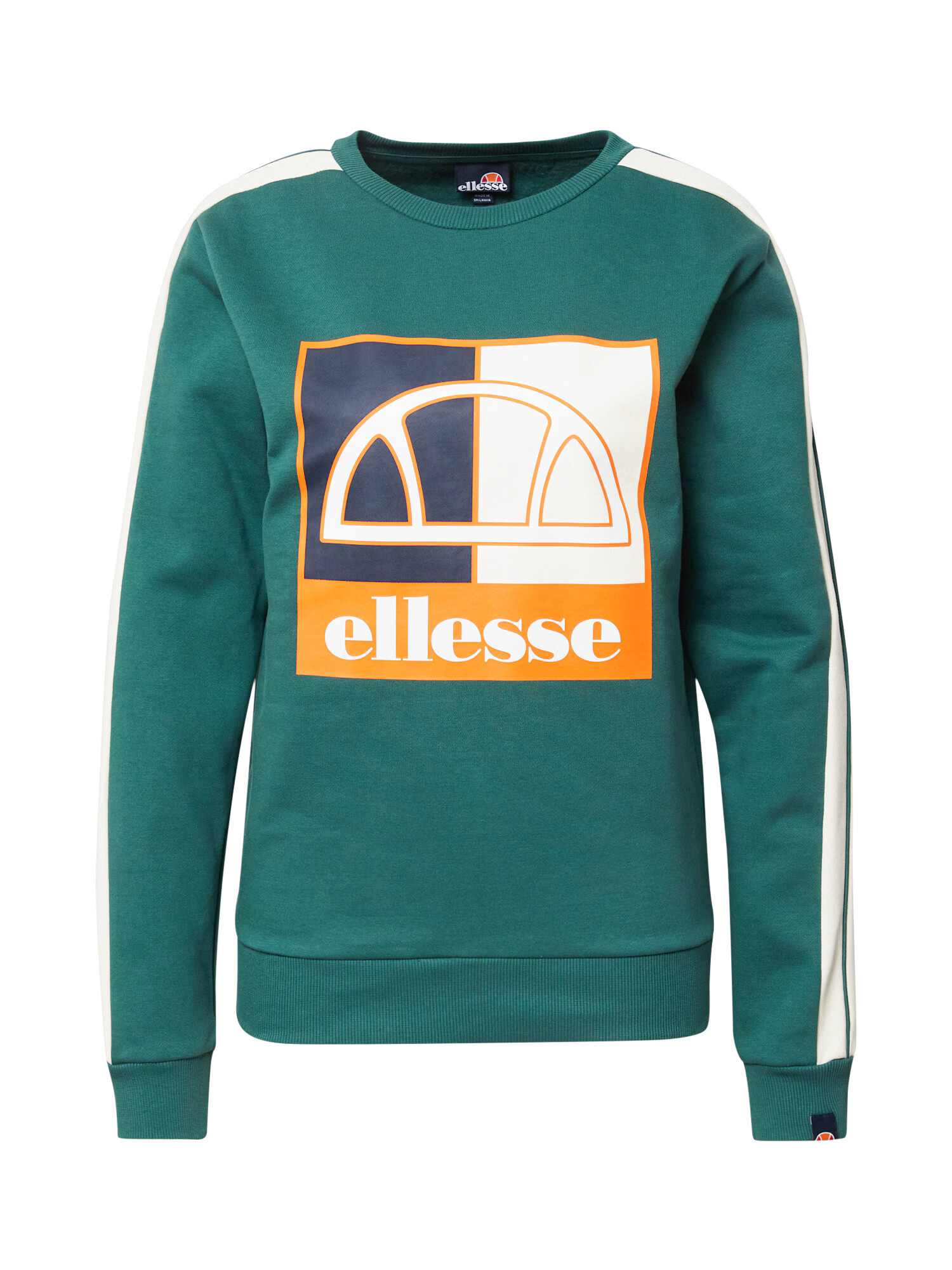 ELLESSE Majica 'Lulci' temno zelena / oranžna / bela - Pepit.si