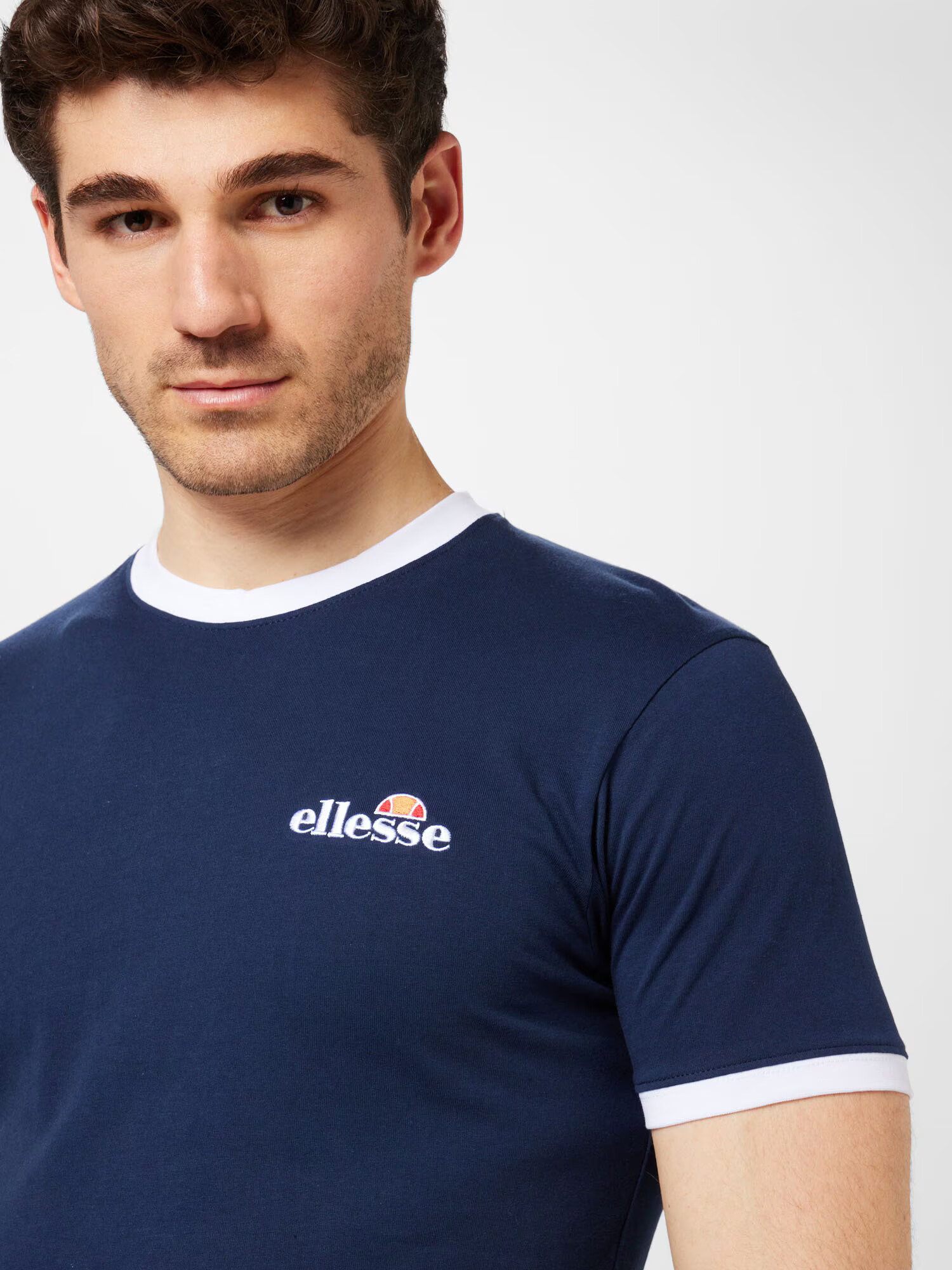 ELLESSE Majica 'Meduno' mornarska / temno modra / rdeča / bela - Pepit.si