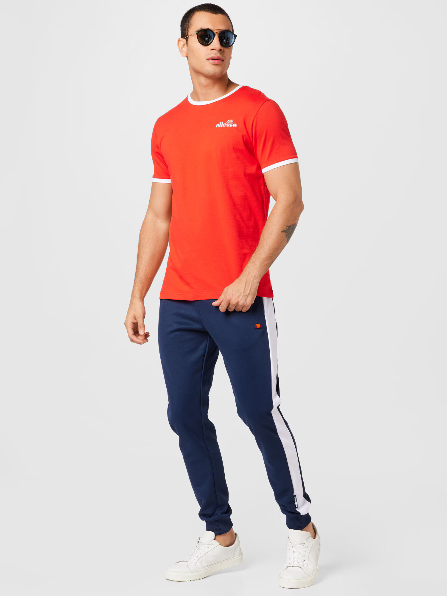 ELLESSE Majica 'Meduno' oranžna / oranžno rdeča / bela - Pepit.si