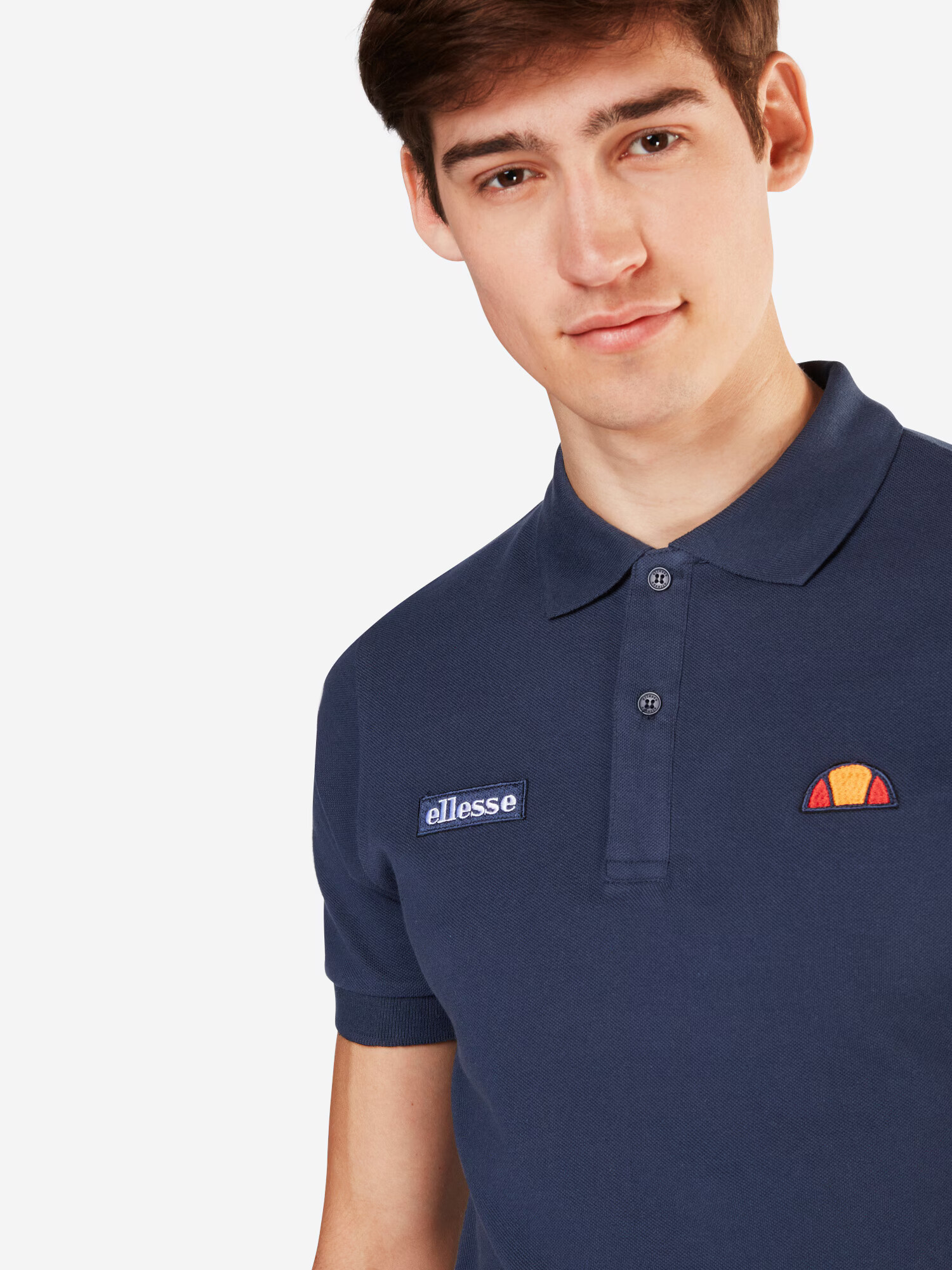 ELLESSE Majica 'Montura' temno modra / oranžna / rdeča / bela - Pepit.si