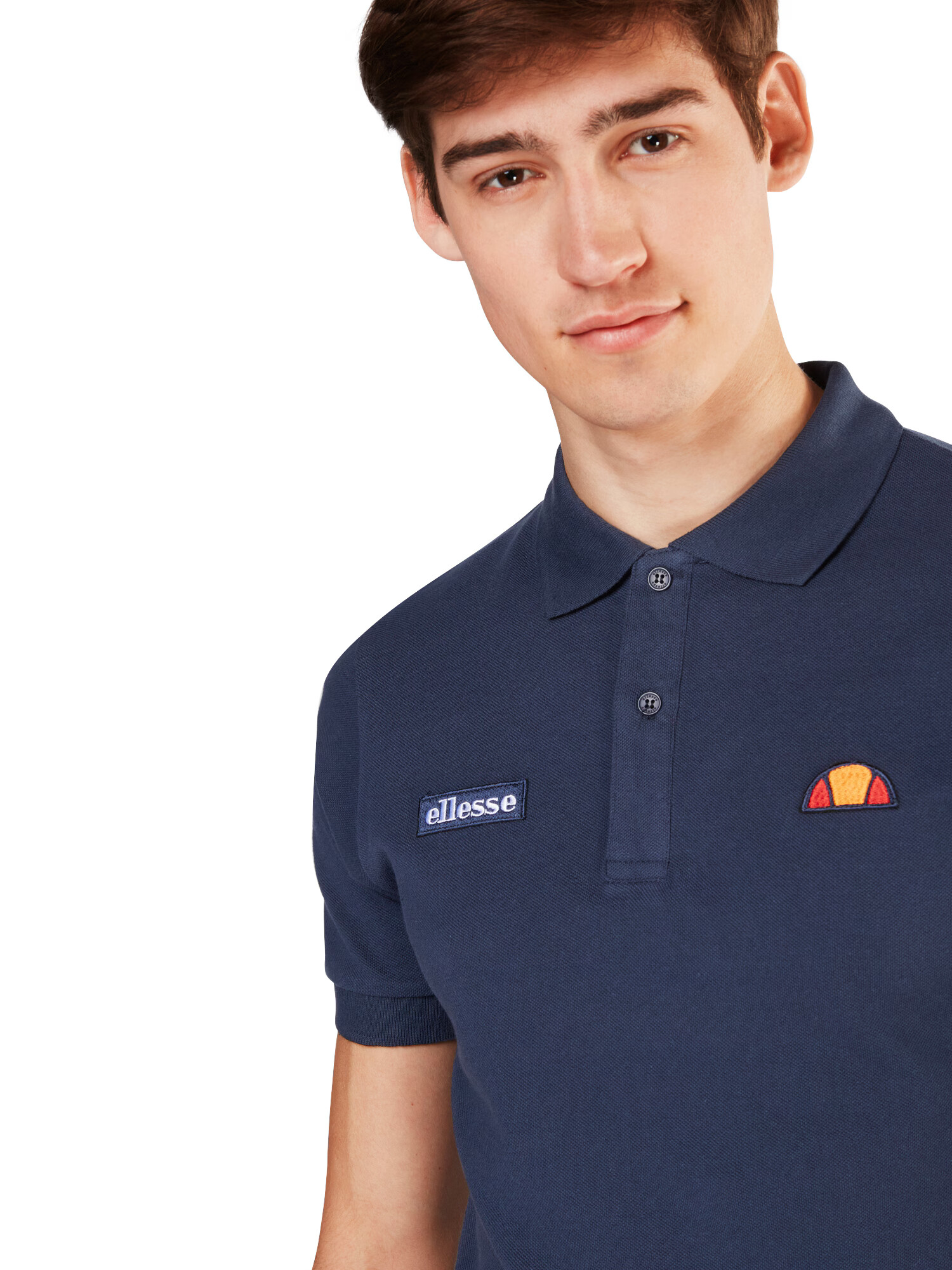 ELLESSE Majica 'Montura' temno modra / oranžna / rdeča / bela - Pepit.si