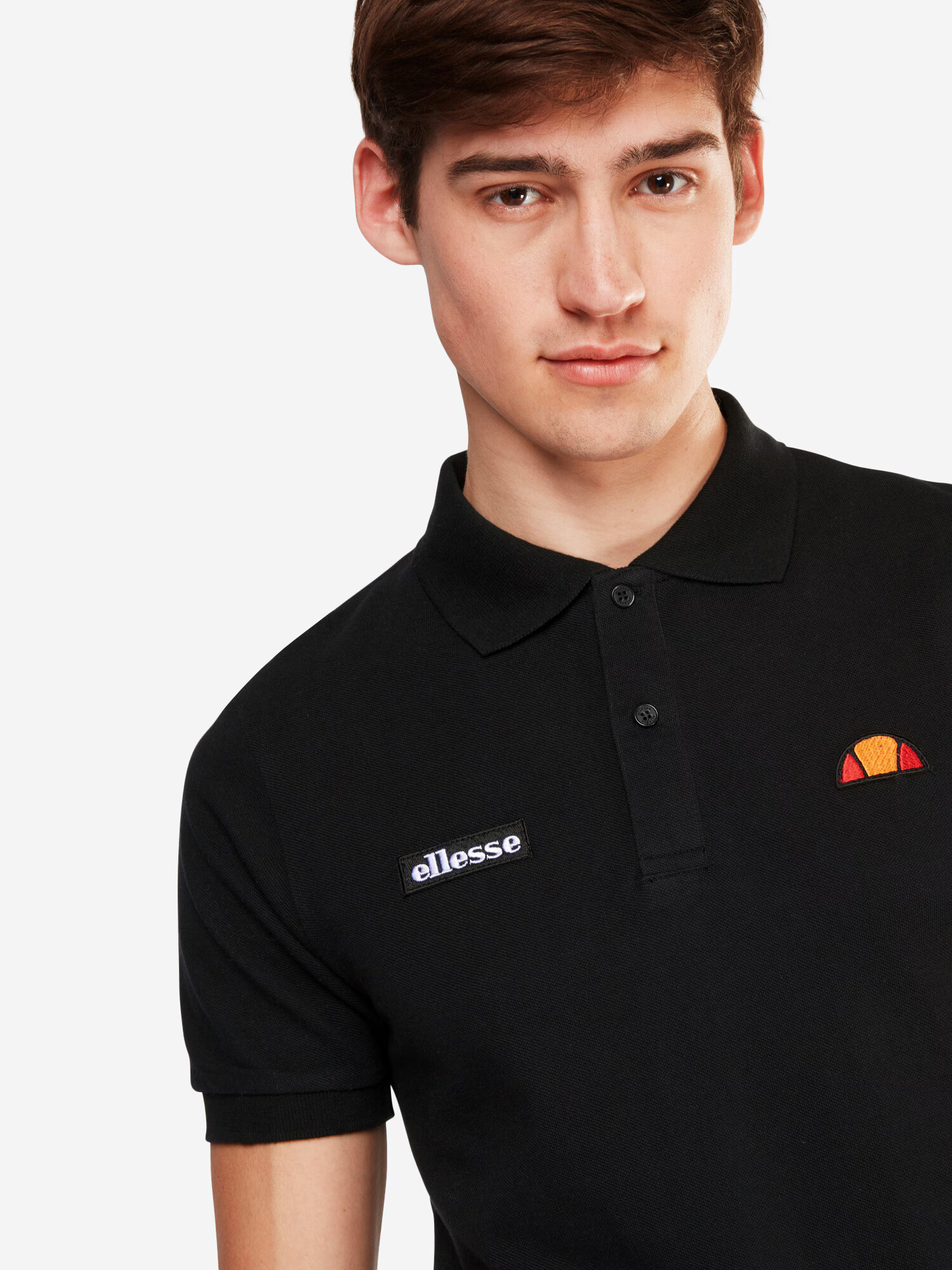 ELLESSE Majica 'MONTURA' mandarina / grenada / črna / bela - Pepit.si