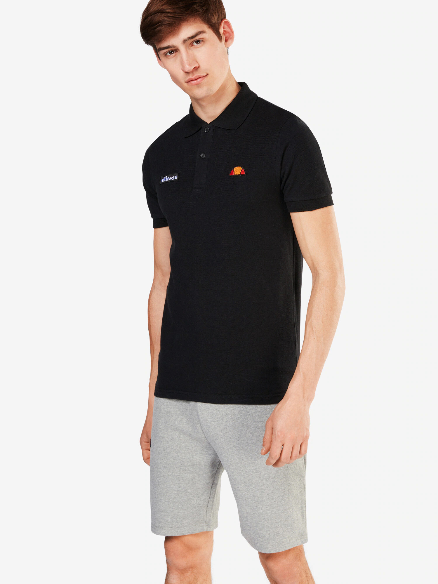 ELLESSE Majica 'MONTURA' mandarina / grenada / črna / bela - Pepit.si