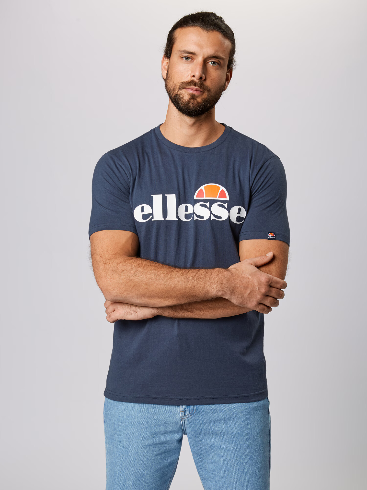 ELLESSE Majica mornarska / oranžna / rdeča / bela - Pepit.si