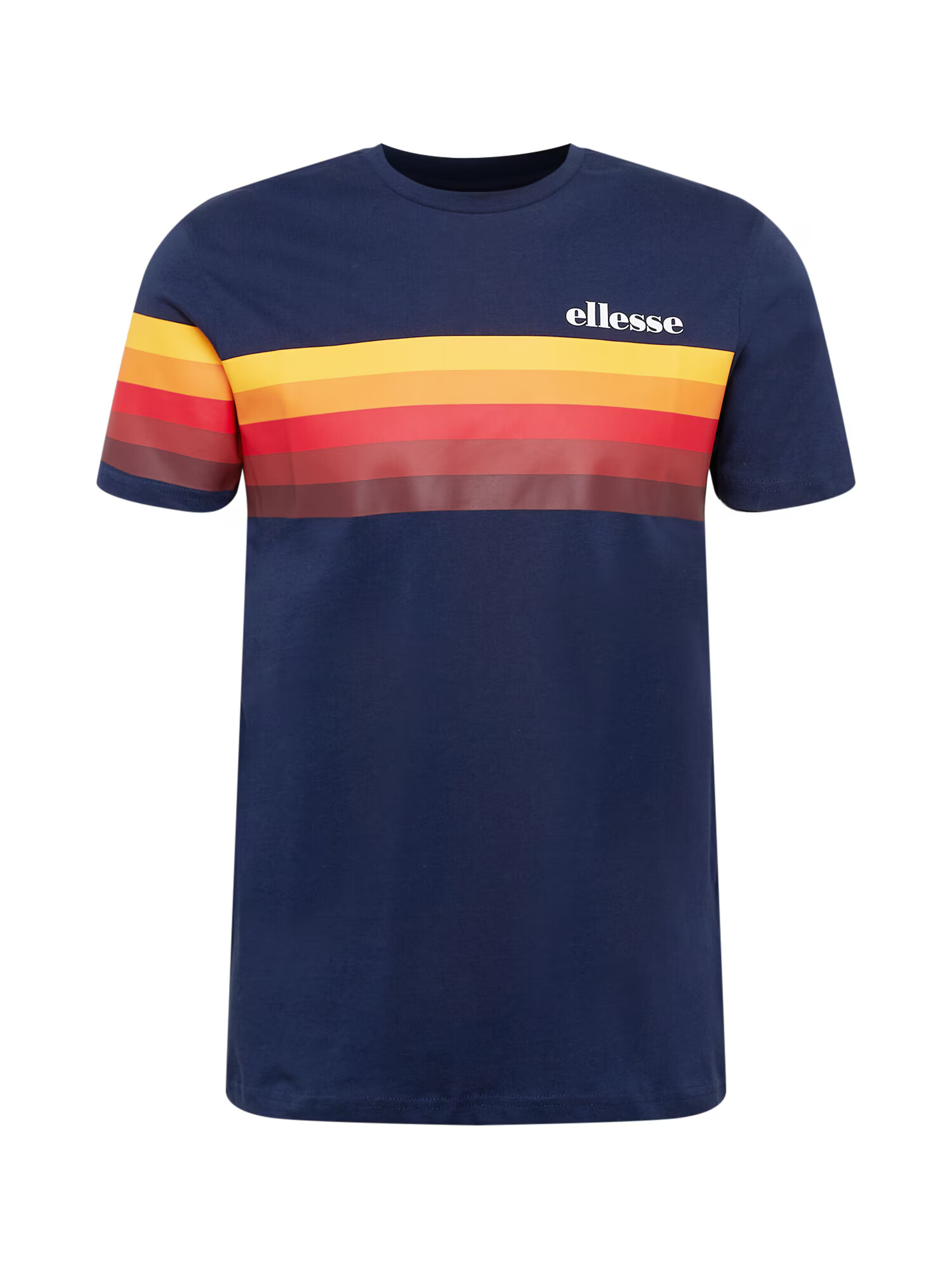 ELLESSE Majica 'Paco' mornarska / rumena / rdeča / bela - Pepit.si