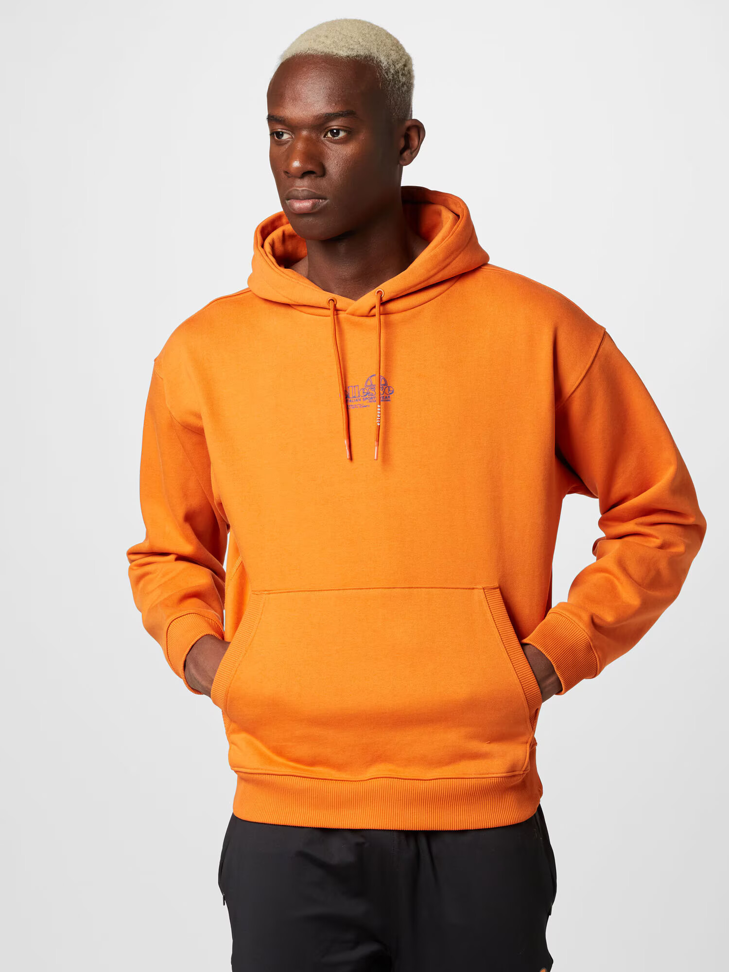 ELLESSE Majica 'Piattino' temno liila / oranžna - Pepit.si