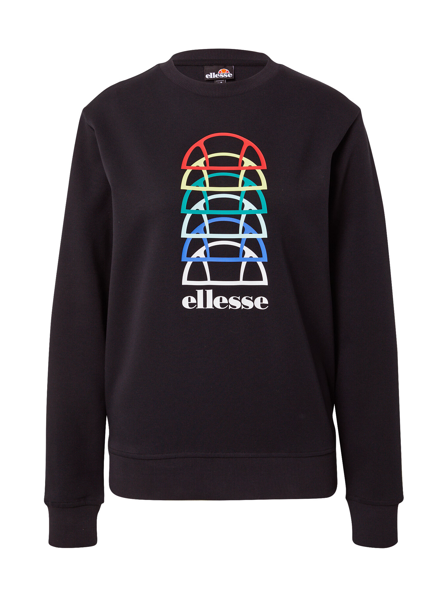 ELLESSE Sweatshirt 'Pierira' črna / bela / modra / melona / turkizna - Pepit.si