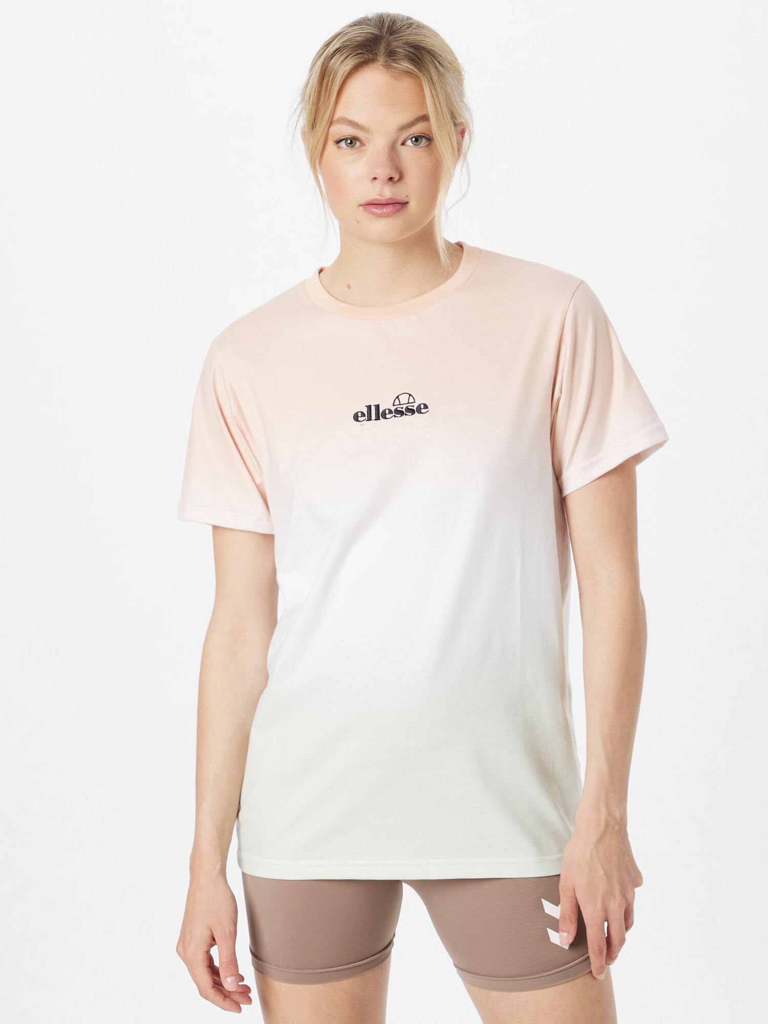 ELLESSE Majica 'Primavera' marelica / črna / bela - Pepit.si