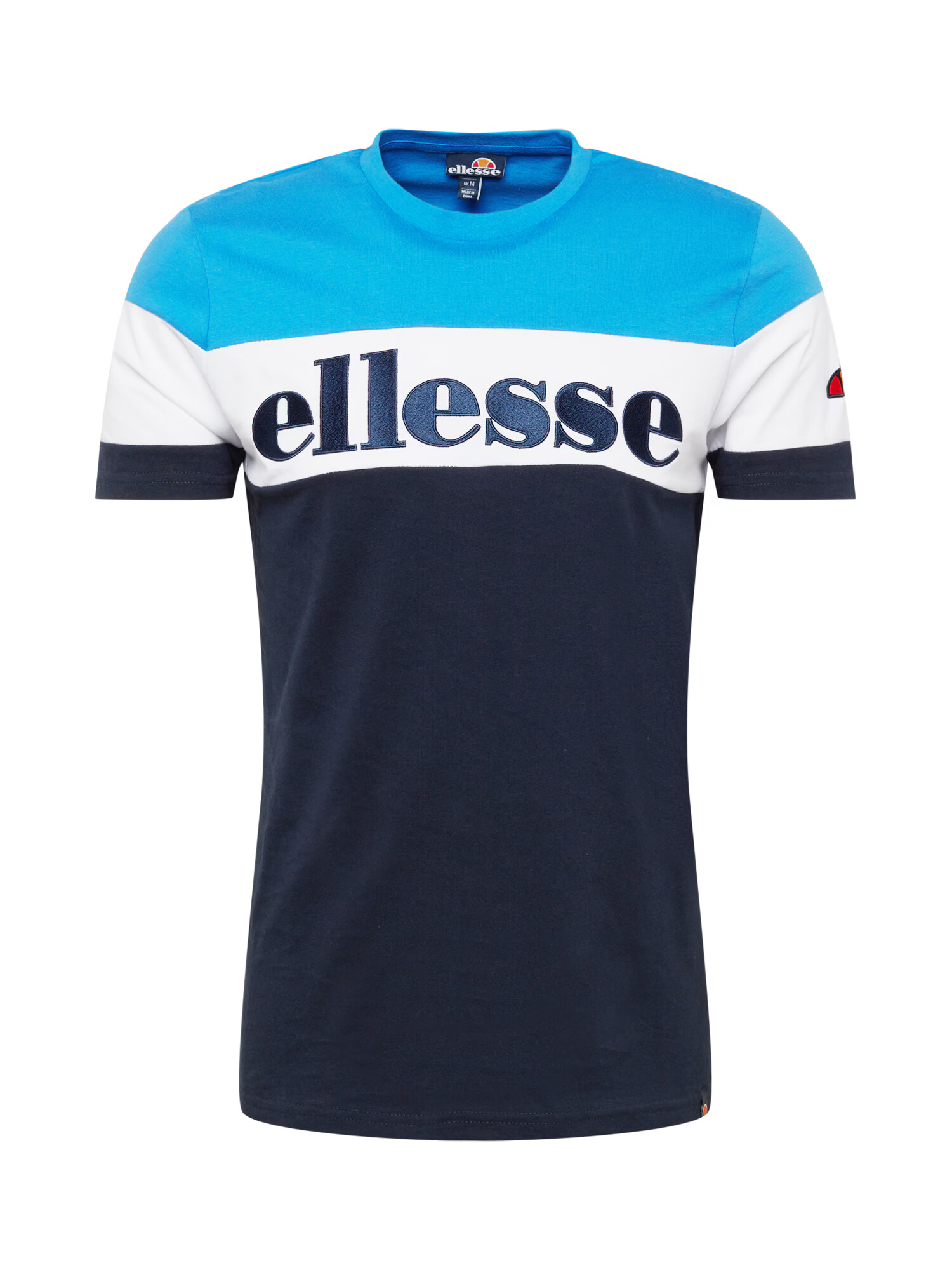 ELLESSE Majica 'Punto' mornarska / bela / modra - Pepit.si