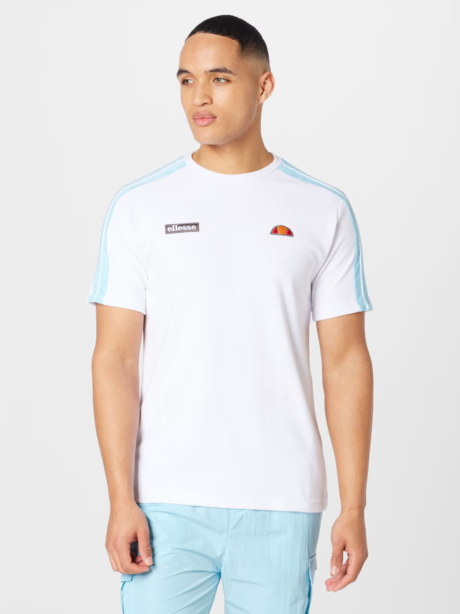 ELLESSE Majica 'Robiro' turkizna / oranžna / rdeča / bela - Pepit.si