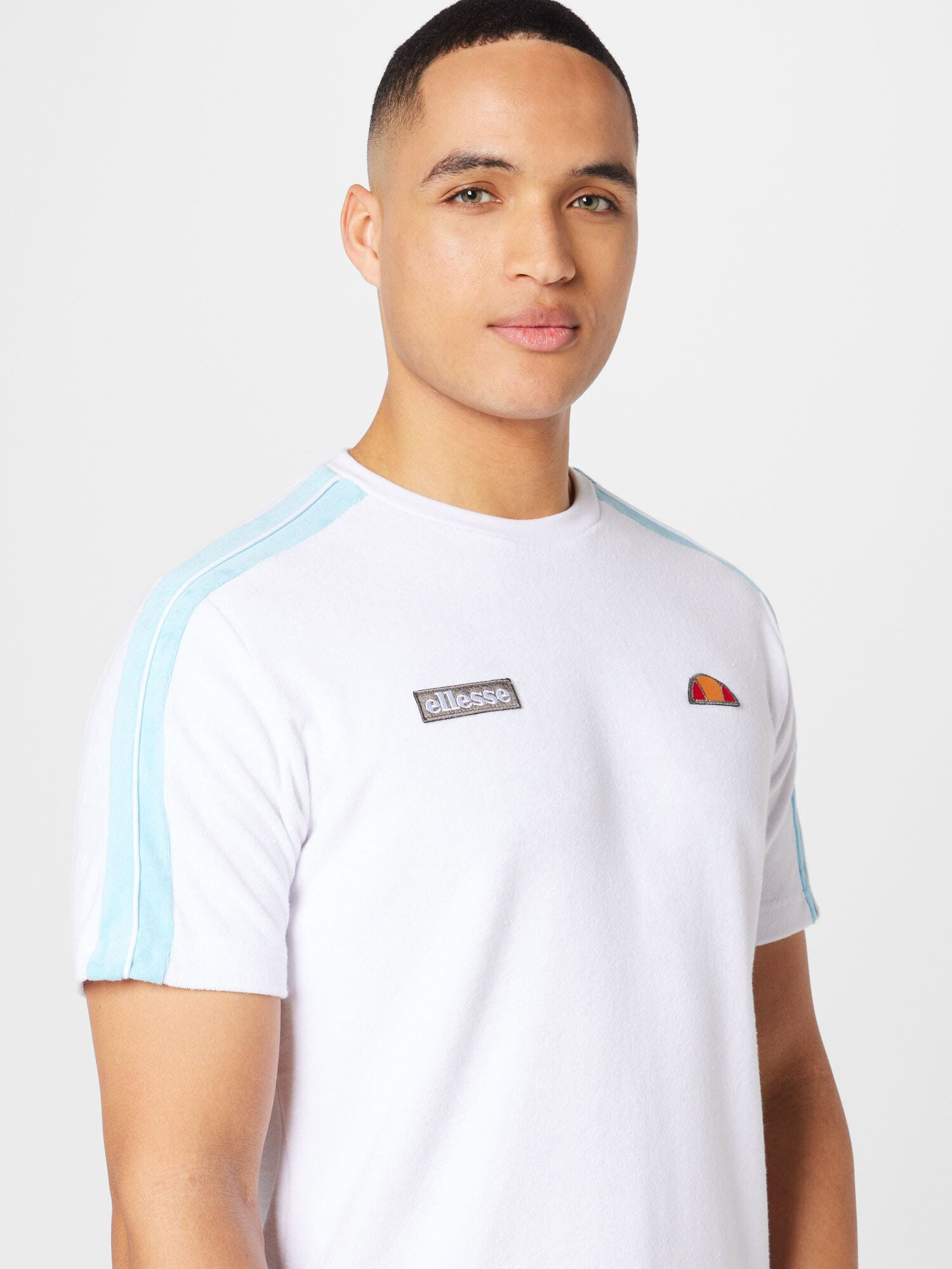 ELLESSE Majica 'Robiro' turkizna / oranžna / rdeča / bela - Pepit.si