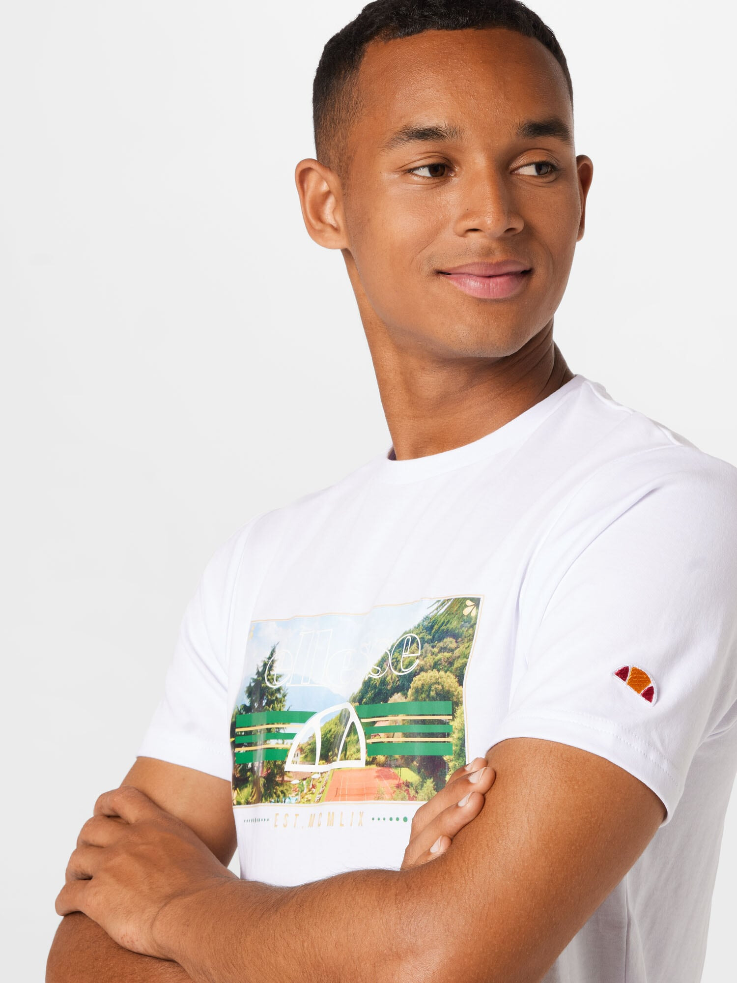 ELLESSE Majica 'Scenica' opal / svetlo rumena / zelena / temno zelena / bela - Pepit.si