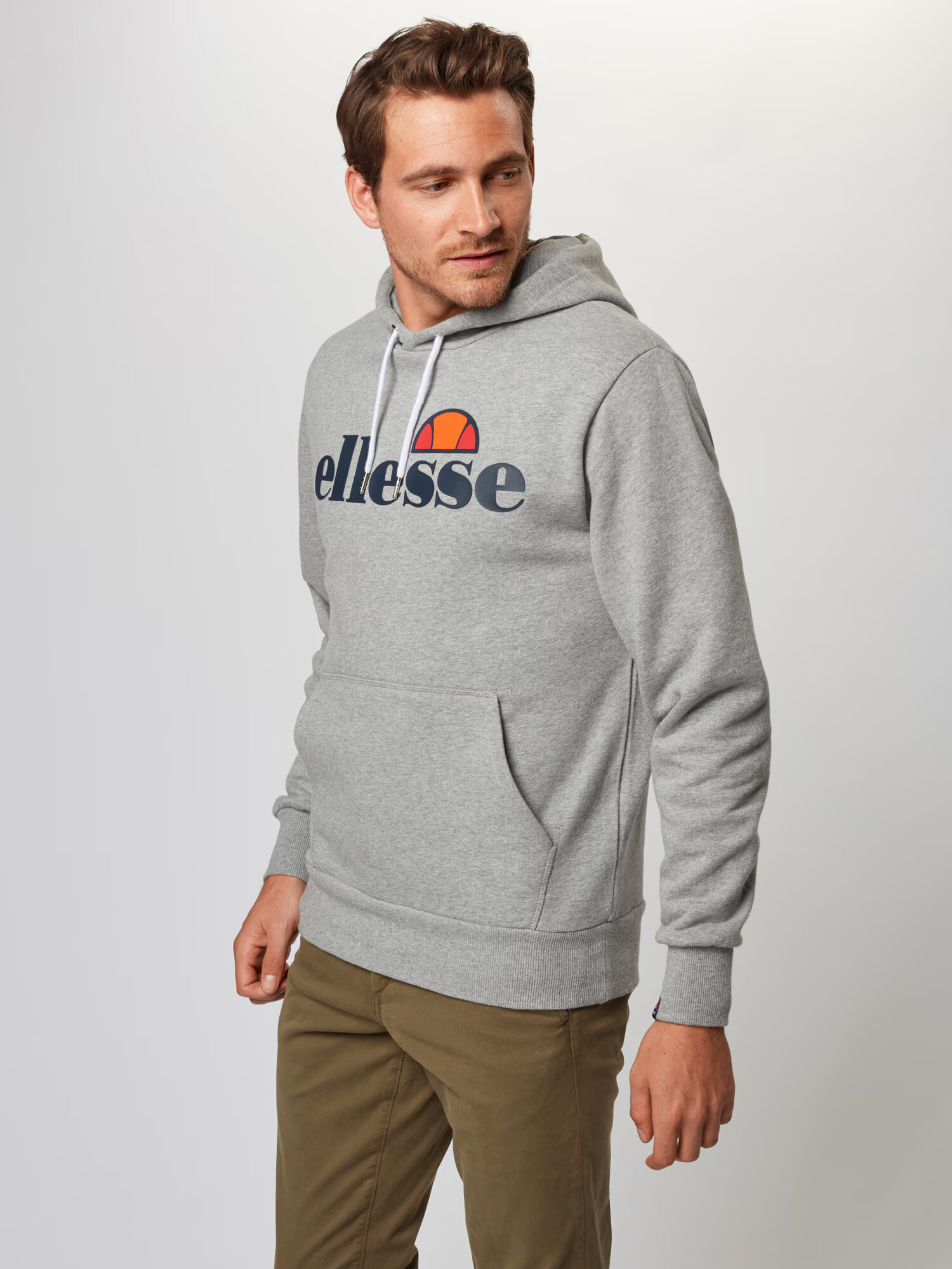 ELLESSE Majica 'Gottero' nočno modra / pegasto siva / mandarina / grenada - Pepit.si