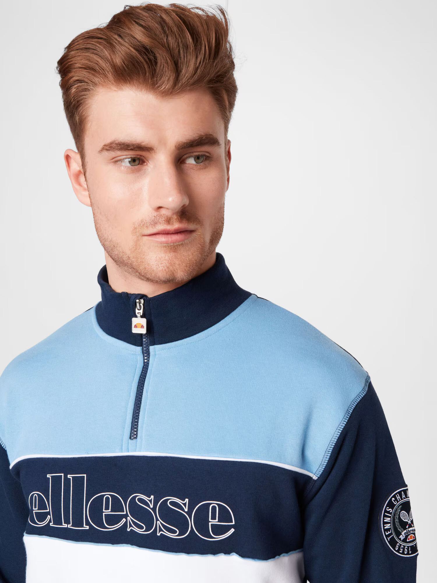 ELLESSE Majica 'Stanza' nočno modra / svetlo modra / bela - Pepit.si