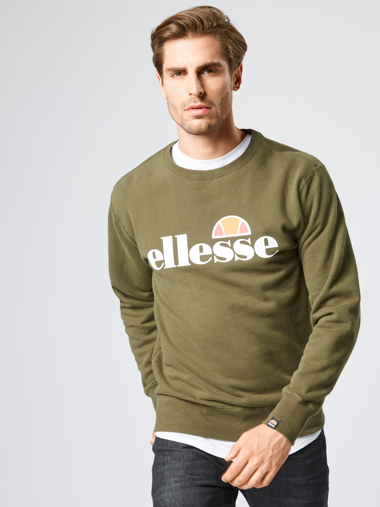 ELLESSE Majica 'Succiso' oliva / mandarina / grenada / bela - Pepit.si