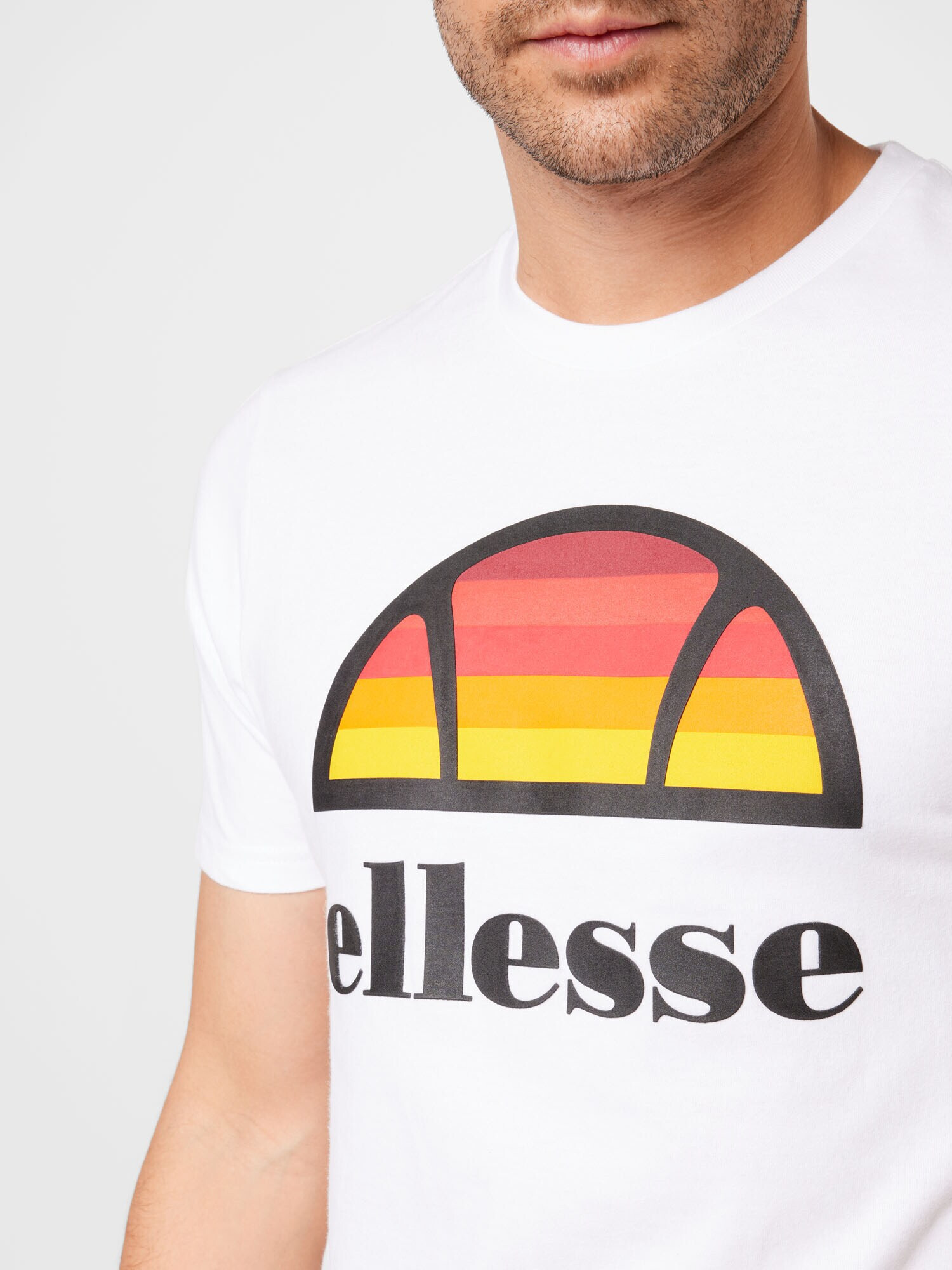 ELLESSE Majica 'Sunset' rumena / kari / rdeča / črna / bela - Pepit.si