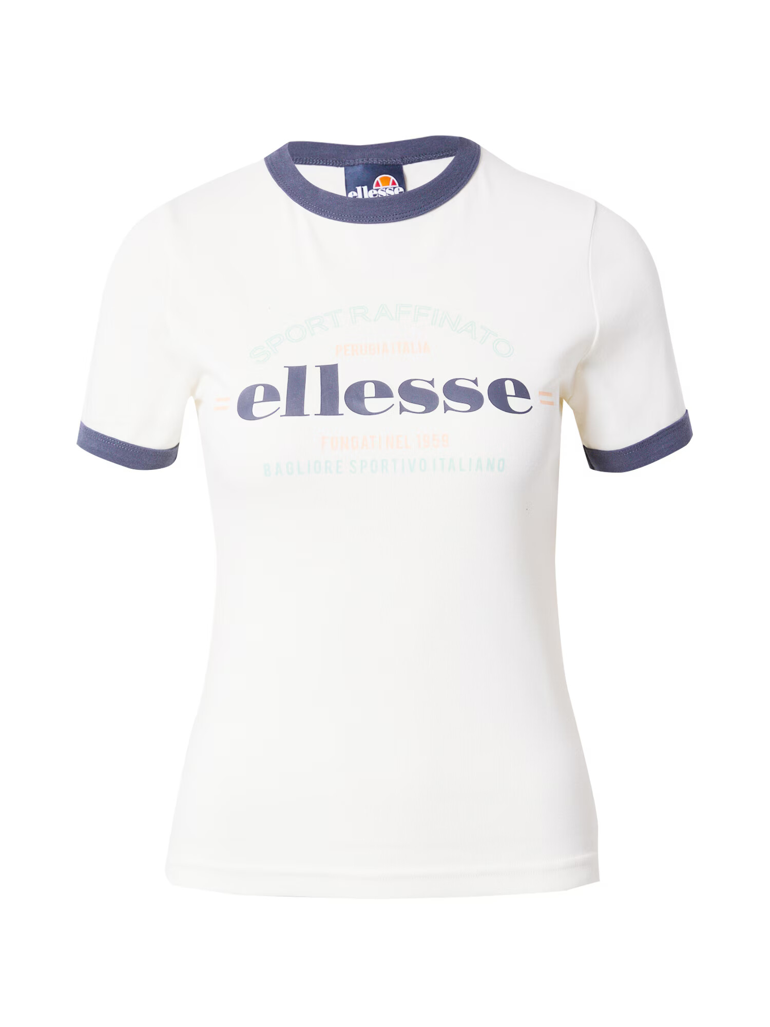 ELLESSE Majica 'Telani' mornarska / meta / pastelno oranžna / off-bela - Pepit.si