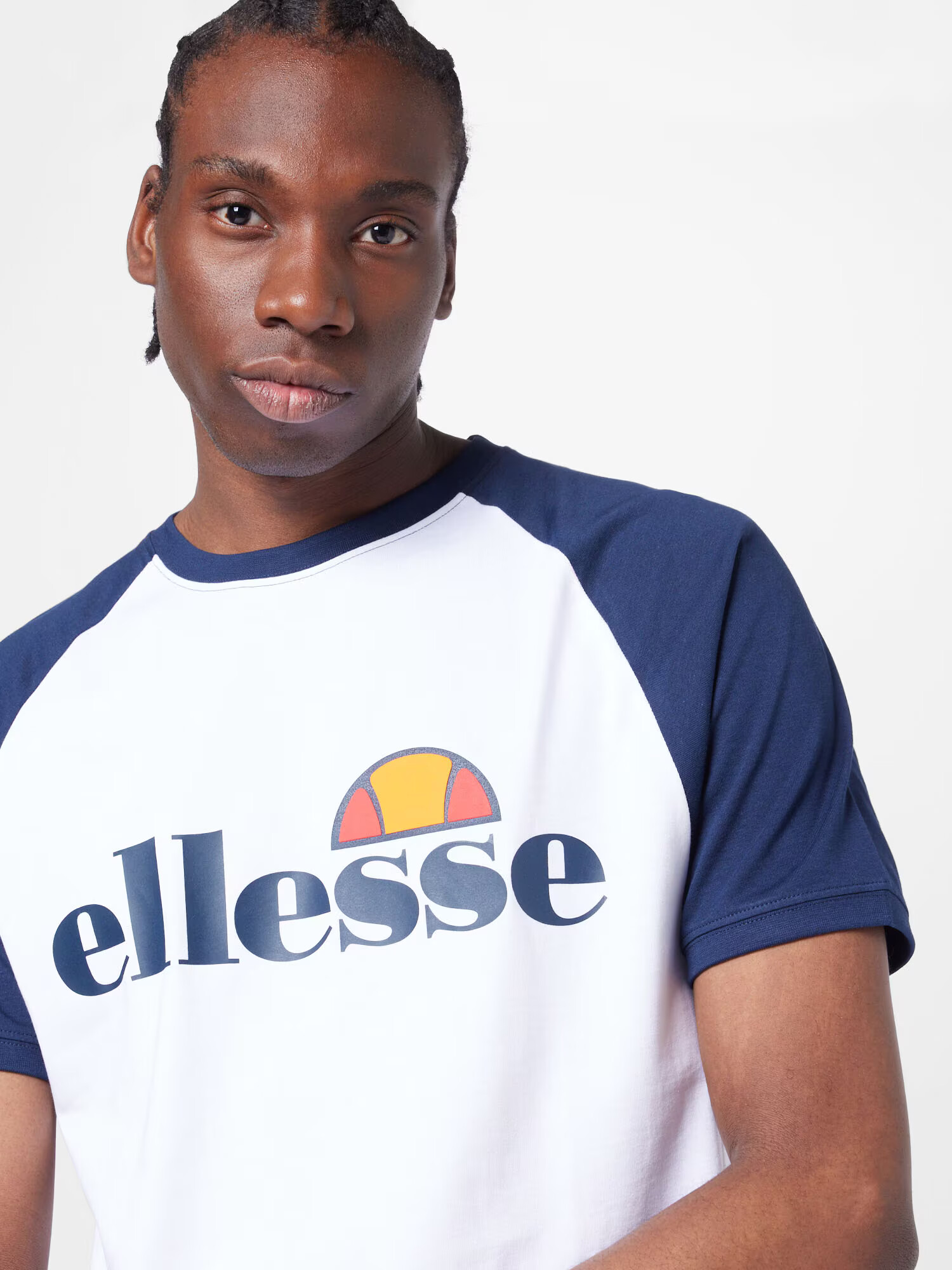 ELLESSE Majica temno modra / oranžna / rdeča / bela - Pepit.si