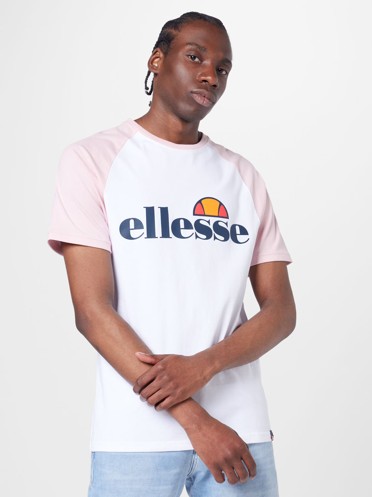 ELLESSE Majica temno modra / oranžna / svetlo roza / bela - Pepit.si